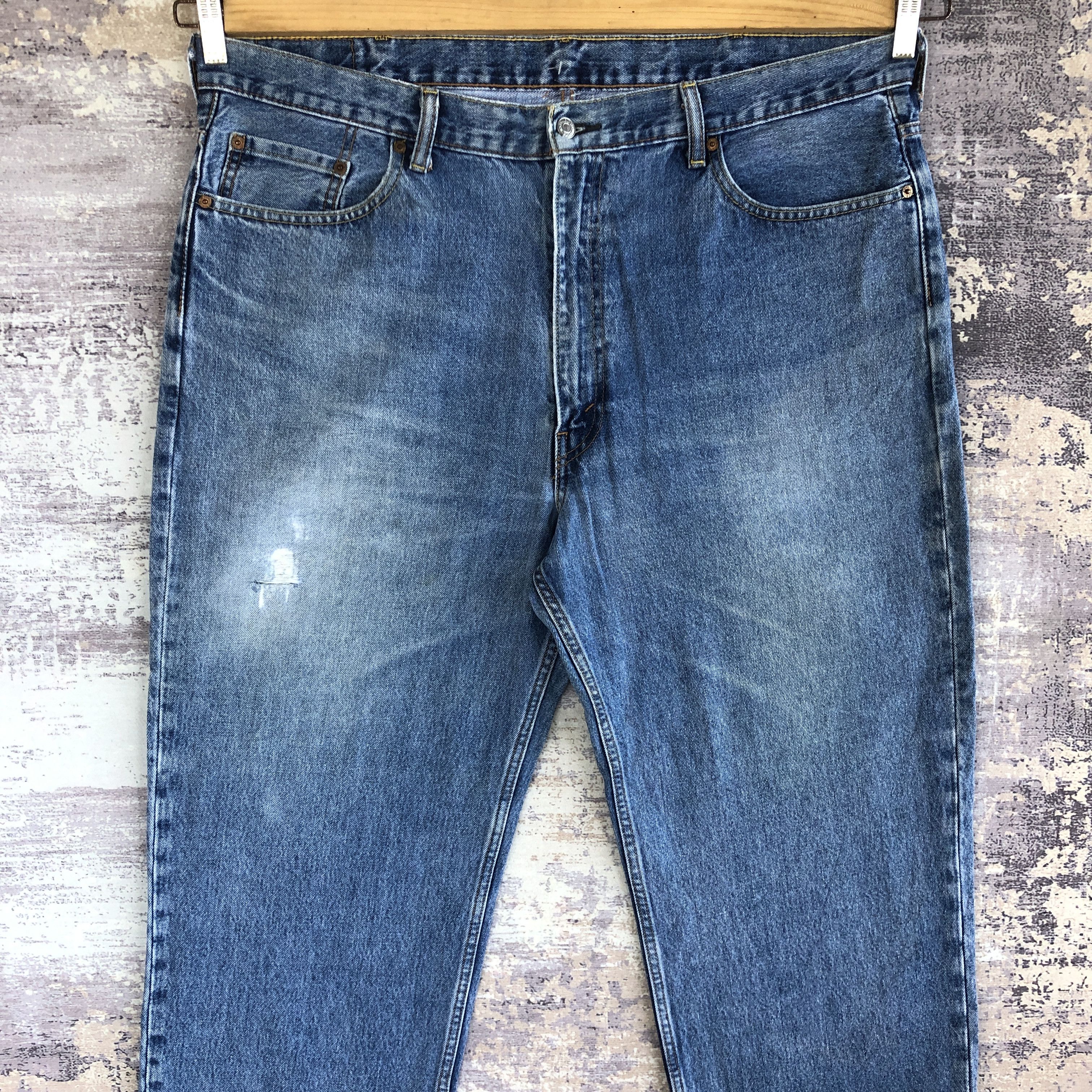 Levi's Vintage Baggy Levis Jeans Distressed Levi's 550 Faded Denim Size US 42 / EU 58 - 3 Thumbnail