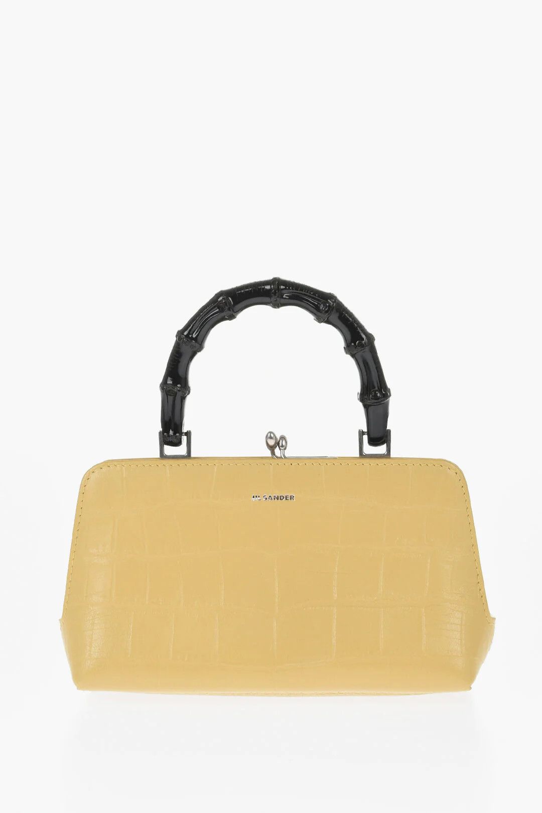 Jil Sander og1mm0626 Size: OS / Printed Leather Goji Handbag in Yellow Size ONE SIZE - 1 Thumbnail