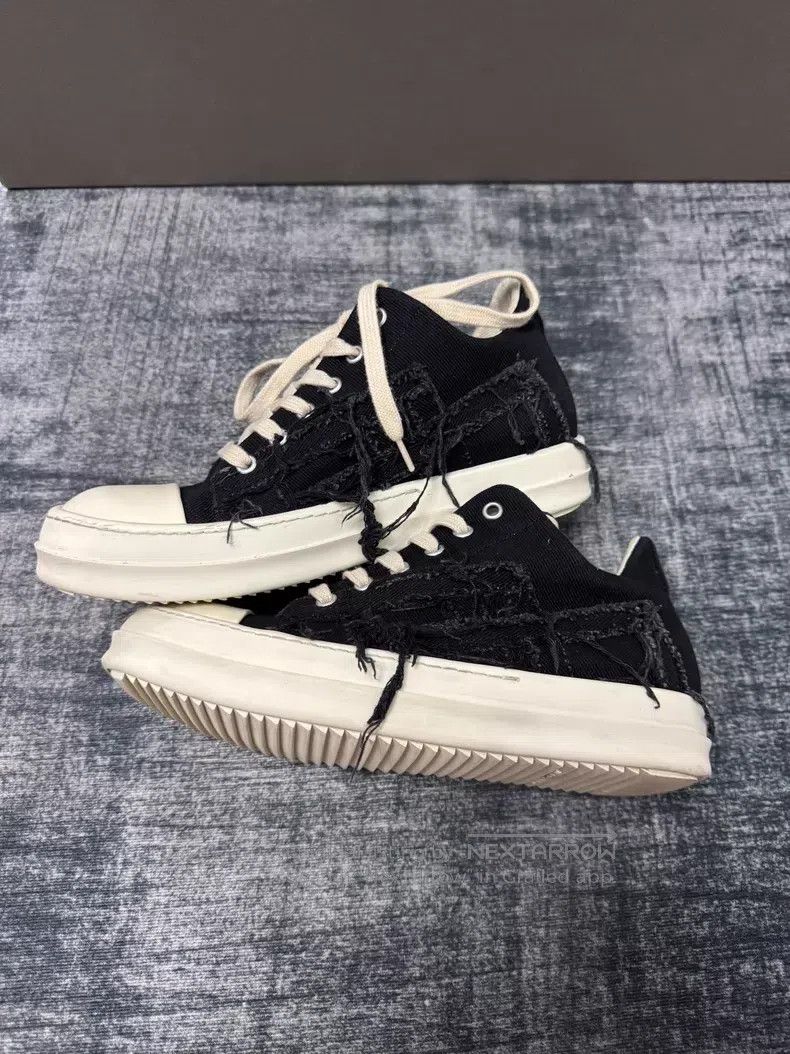 Rick Owens Rick Owens Double Line Ripped Low-Top Converse Size US 7.5 / IT 37.5 - 3 Thumbnail
