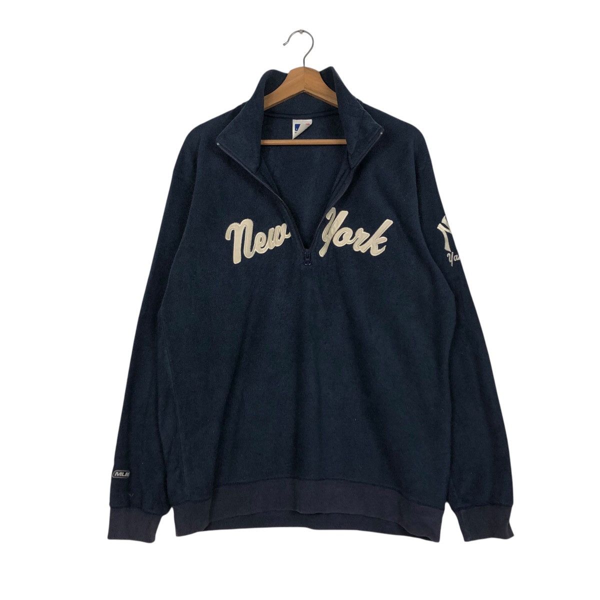 MLB × New York Yankees × Uniqlo 📌Vintage Fleece Half Zipper Jacket Mlb New York Yankees Size US L / EU 52-54 / 3 - 12 Thumbnail