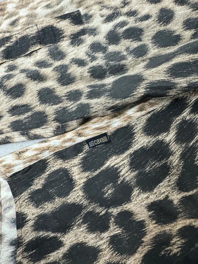 Just Cavalli 2000s Cavalli Leopard Black Shirt Size US M / EU 48-50 / 2 - 9 Thumbnail