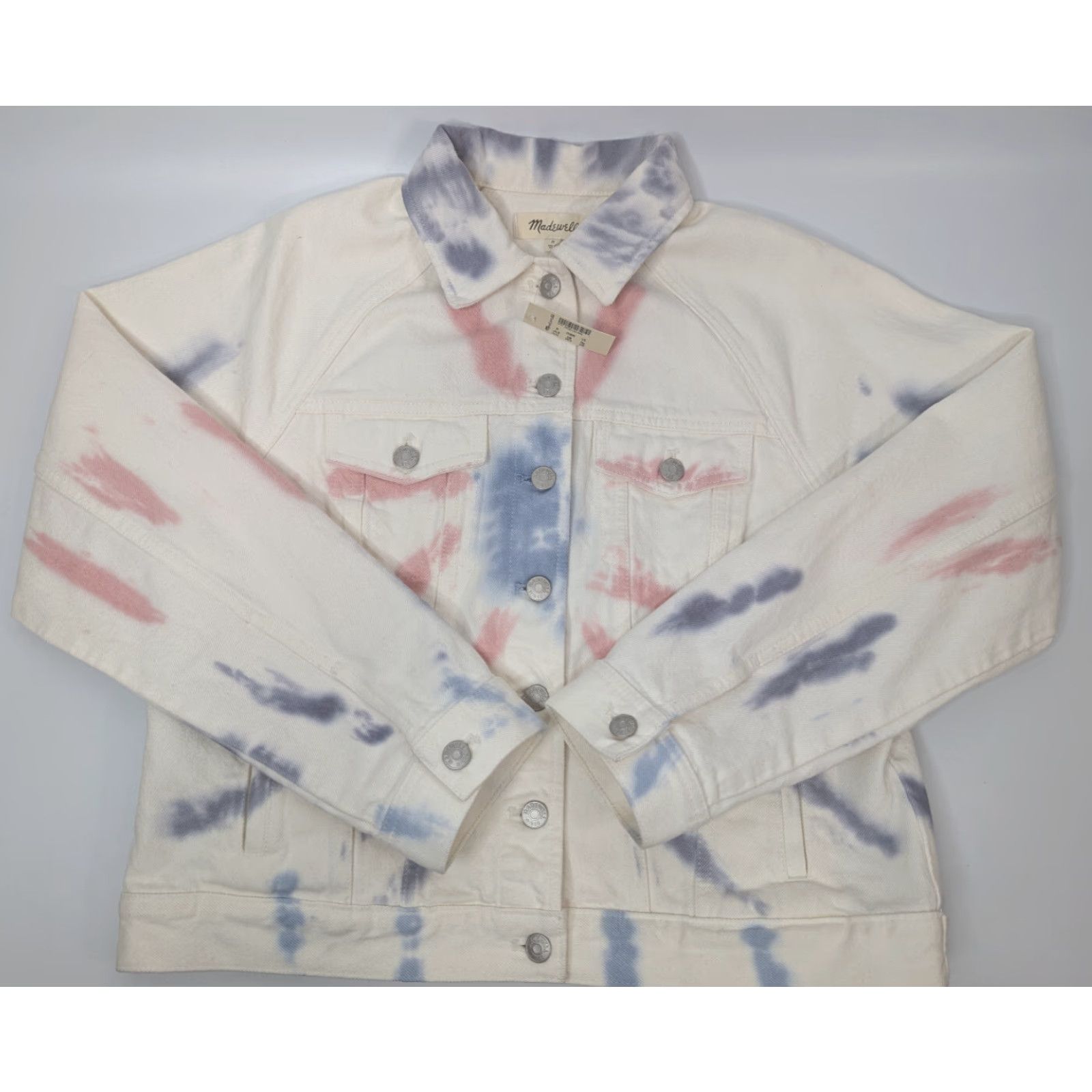 Madewell VINTAGE Madewell The Raglan Oversized Jean Jacket Sunrise Tiedye Edition Medium AI161 Size 32" / US 10 / IT 46 - 2 Thumbnail
