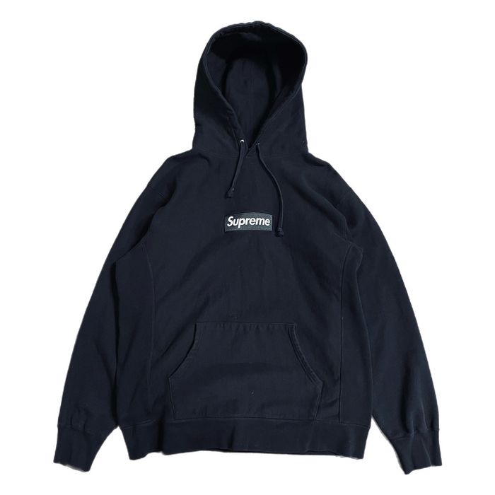 Supreme black tonal discount box logo hoodie