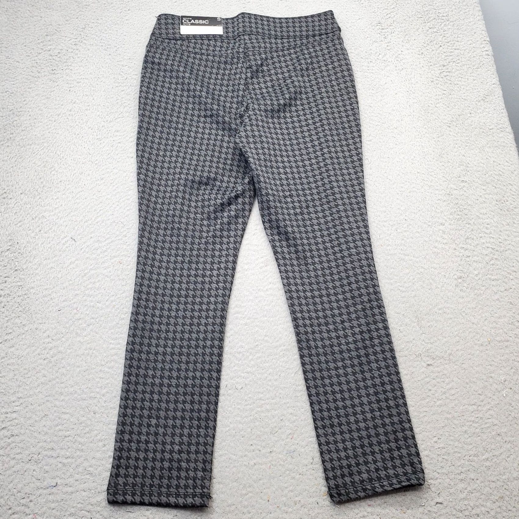 Liz Claiborne Liz Claiborne Career Emma Classic Ankle Pants Womens S Multi Houndstooth Pull On Size 28" / US 6 / IT 42 - 2 Thumbnail