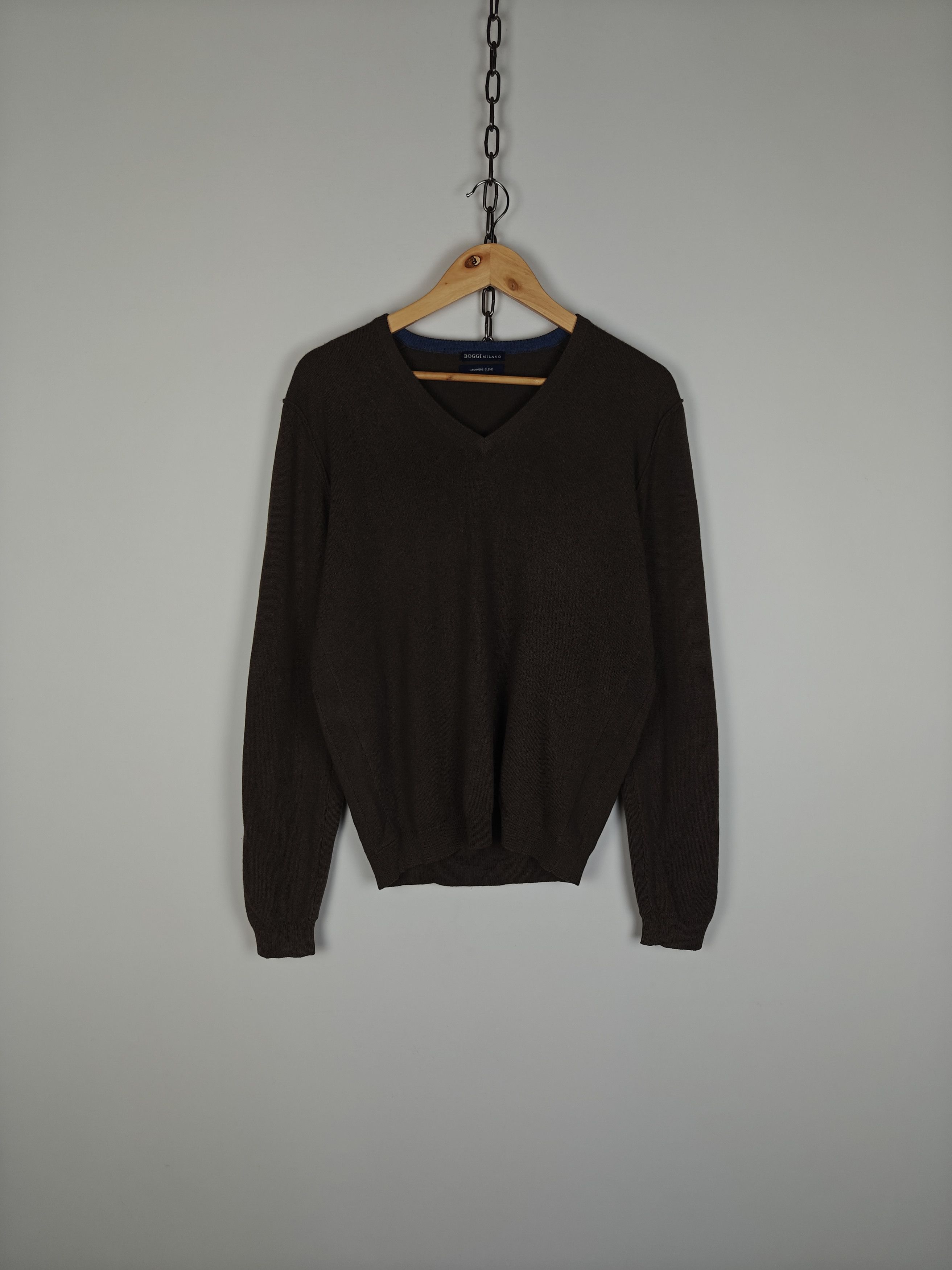 Boggi Boggi Milano Wool&Cashmere Sweater Pullover Brown M Size US M / EU 48-50 / 2 - 1 Thumbnail