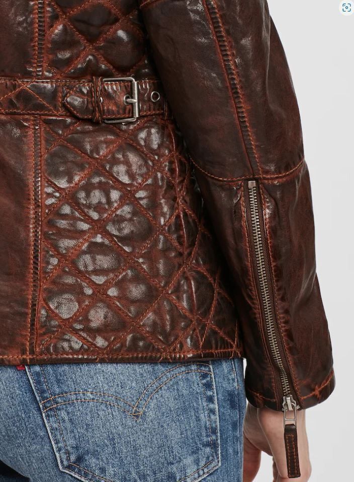 Gypsy Sheepskin Brown Leather Jacket Gipsy Distressed Size 6XL Size 4XL / US 24-26 - 3 Thumbnail