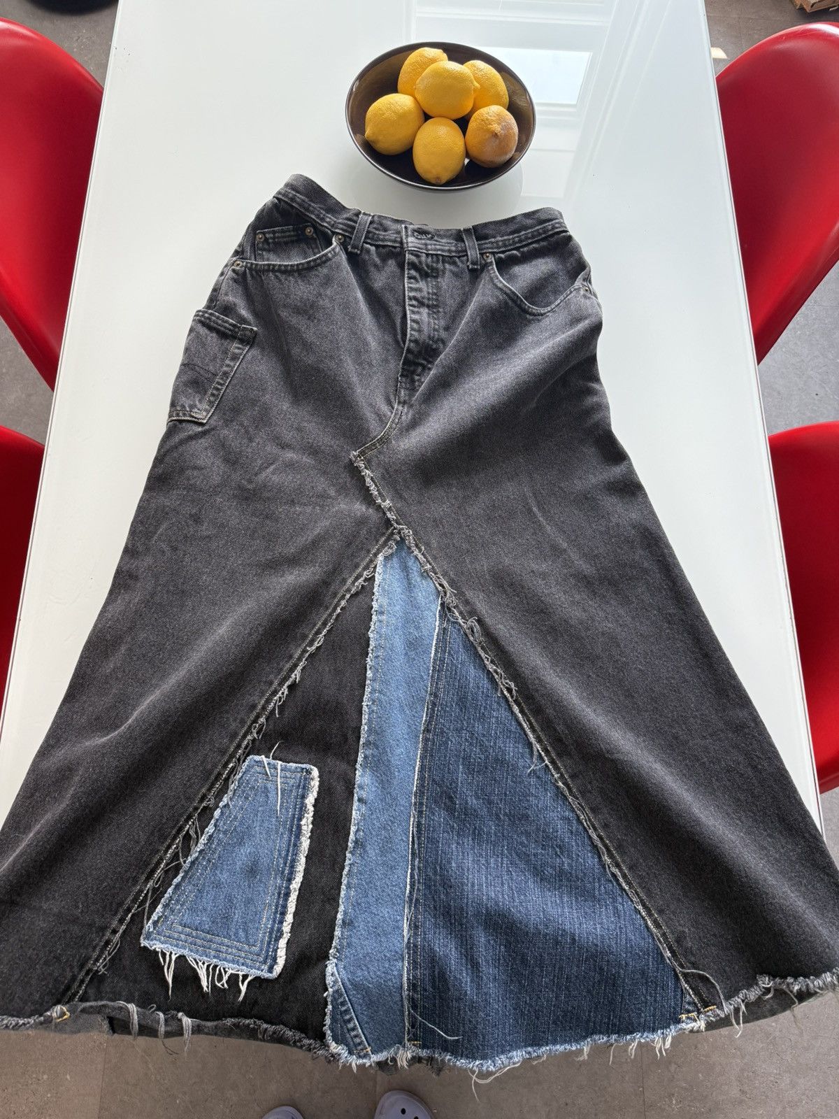 Other Hand made jeans skirt Size 24" / US 00 / IT 34 - 1 Thumbnail