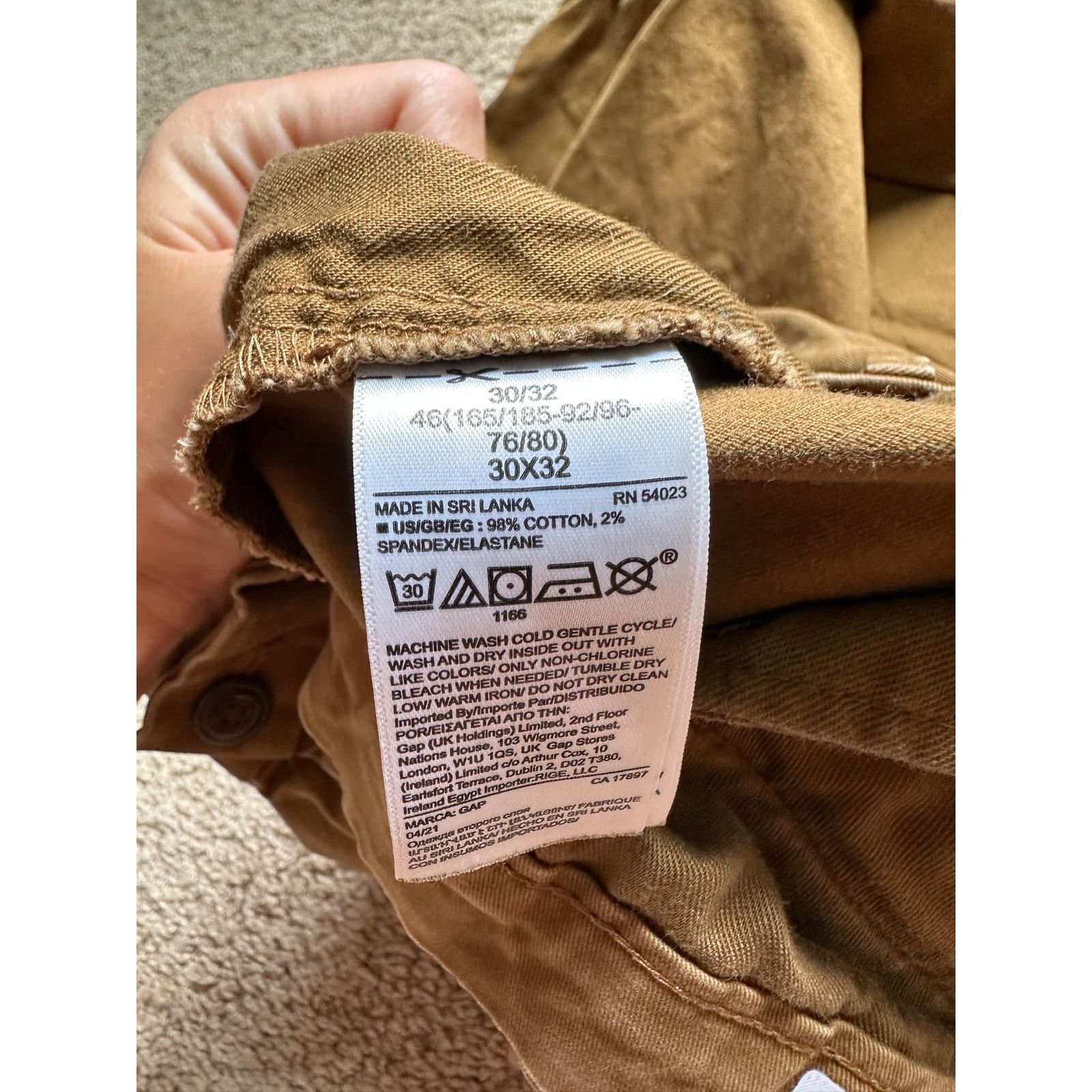 Gap Gap Slim Fit Mid Rise Straight Trouser Pants Brown 30 x 32 Size US 30 / EU 46 - 3 Thumbnail