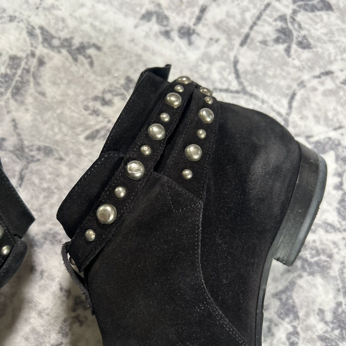 Saint Laurent Paris Saint Laurent Paris Suede Jodhpur Studded Ankle Boots Size US 7.5 / EU 40-41 - 5 Thumbnail