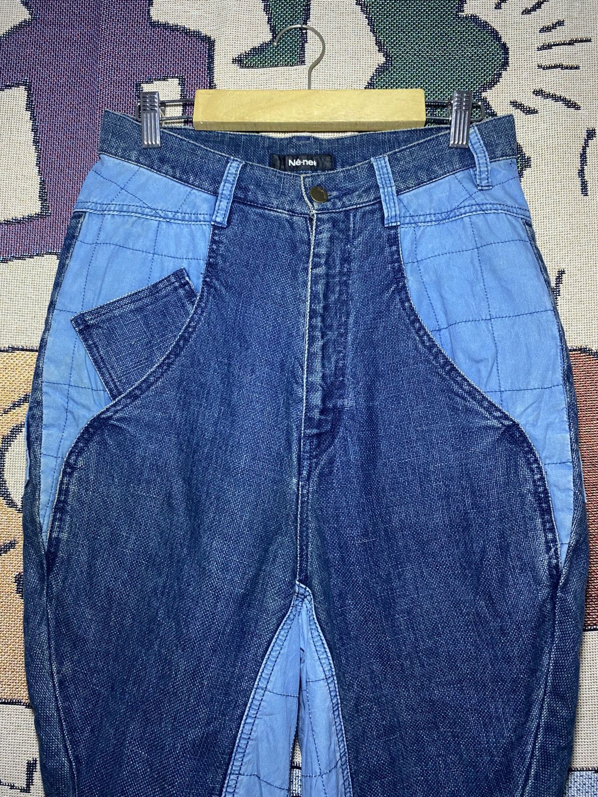 Issey Miyake Net-net Issey Miyake Blue Denim Jeans Designer Size US 29 - 2 Thumbnail