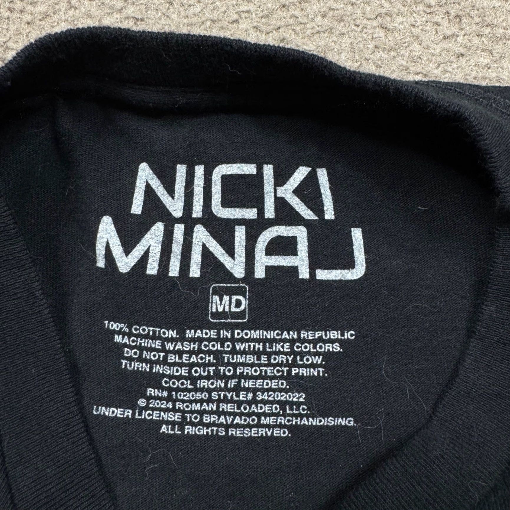 Bravado Nicki Minaj Pink Friday 2 Men's Shirt Black Short Sleeve 2 Sided Bravado M Cotton T-Shirt Graphic Print Vintage No Size US M / EU 48-50 / 2 - 2 Thumbnail