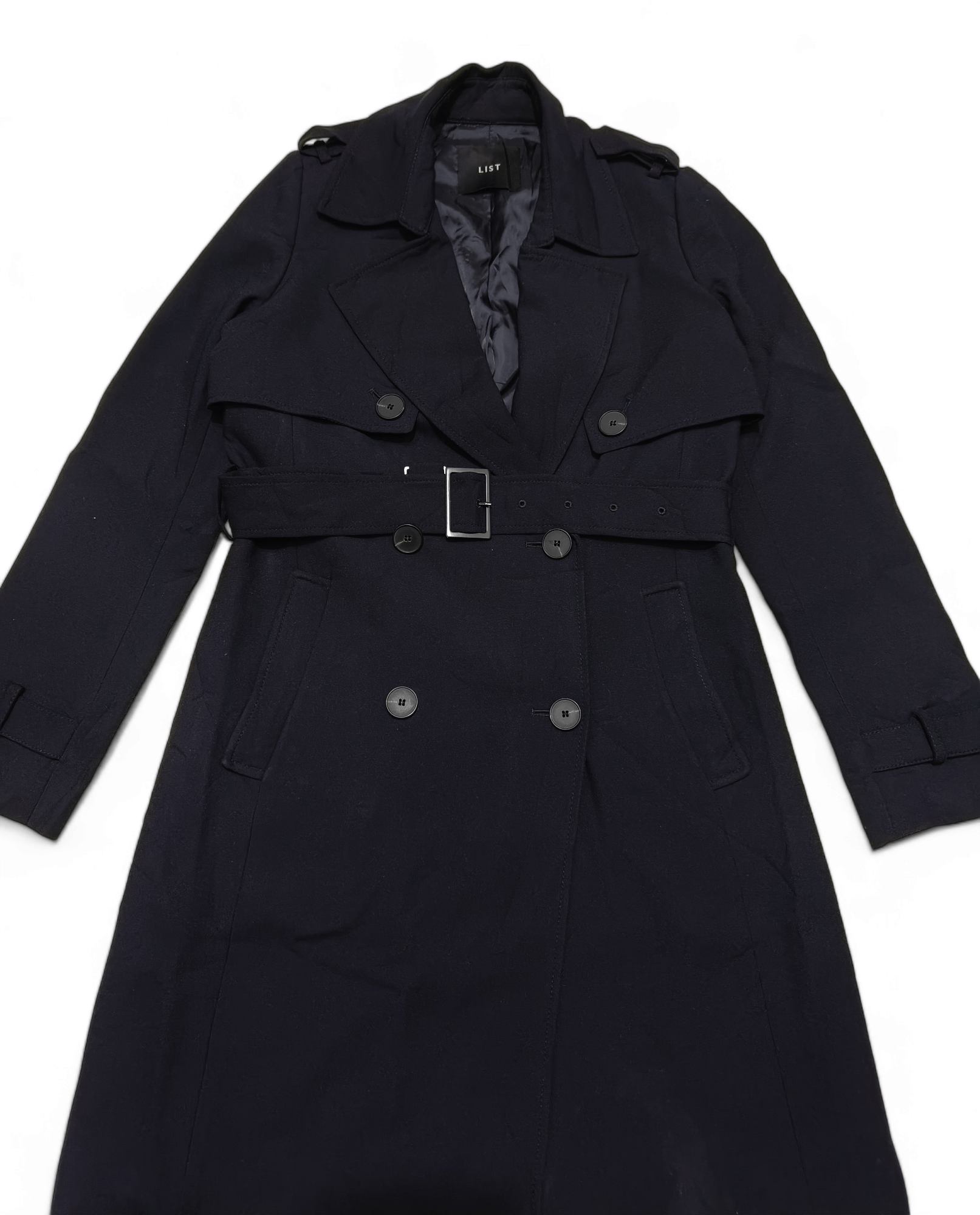 Other LIST Women's Black Trench Coat Size S / US 4 / IT 40 - 5 Thumbnail