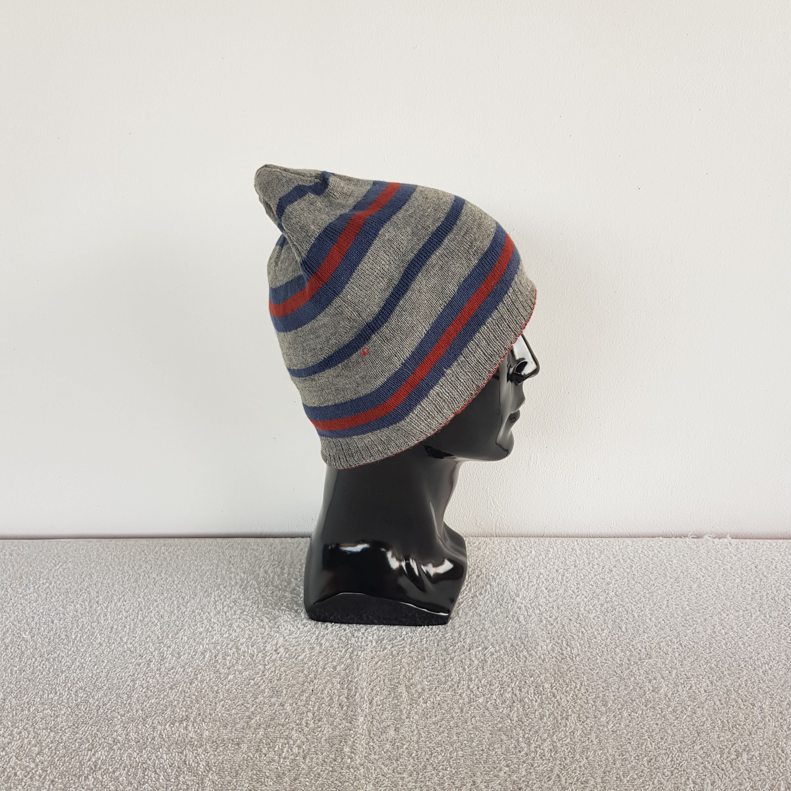 Japanese Brand Vintage WMB Striped Beanie Snow Caps Hats Size ONE SIZE - 3 Thumbnail