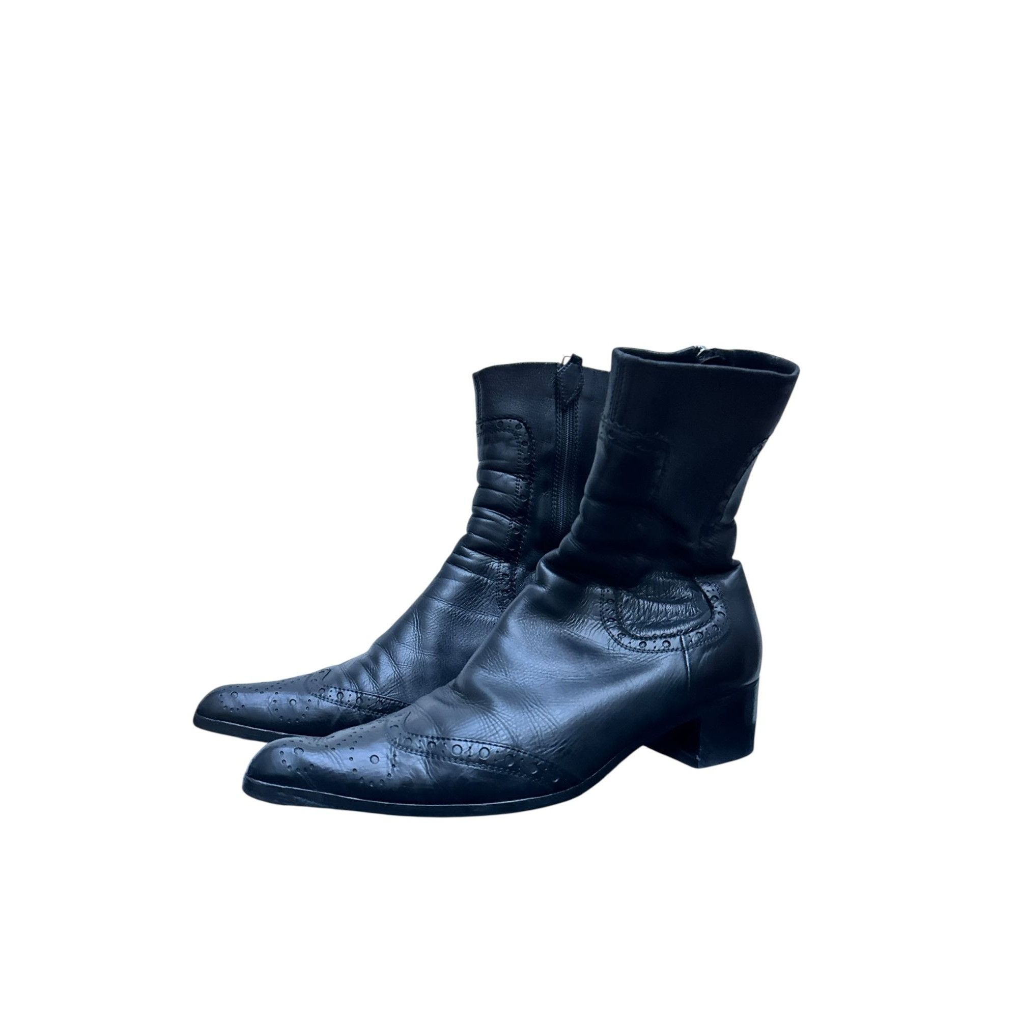 Jil Sander Black Leather Ankle Boots Size US 7.5 / IT 37.5 - 5 Thumbnail