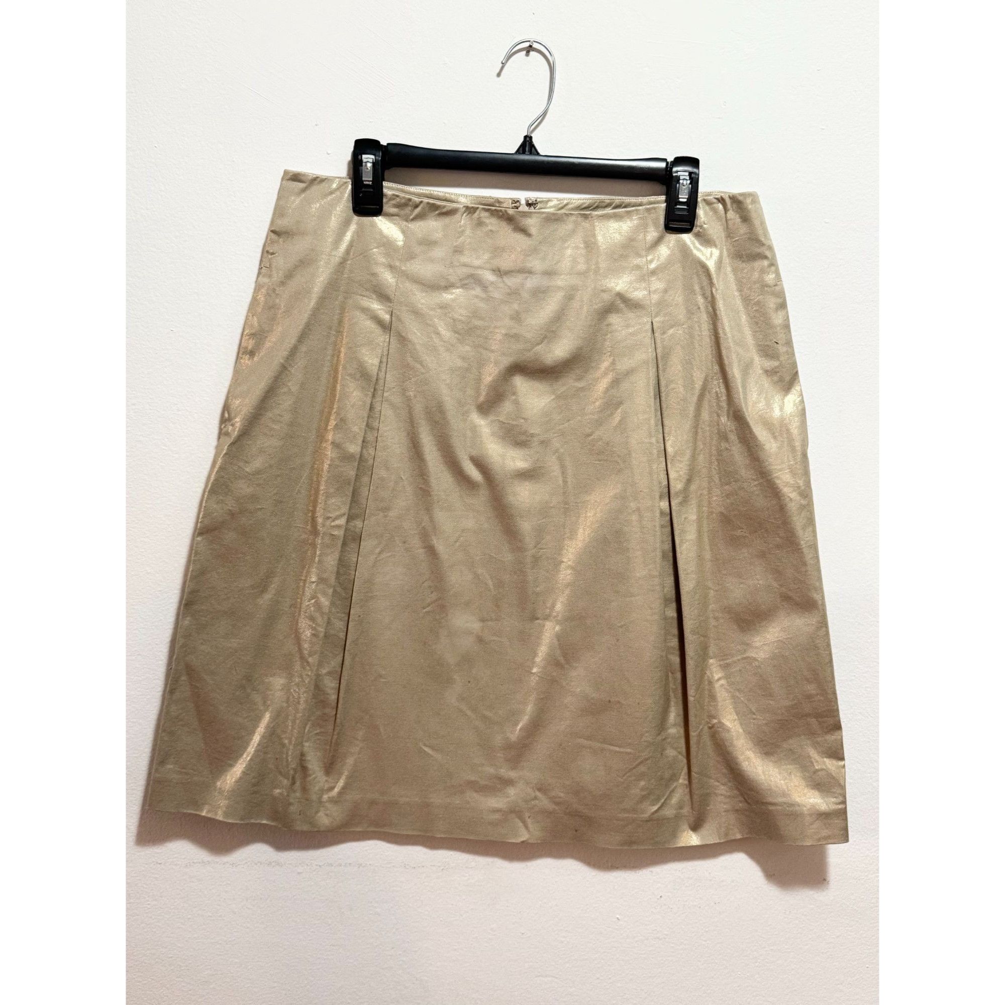 DKNY DKNY Donna Karen New York Metallic Pleated Skirt Size 12 Size 34" / US 12 / IT 48 - 1 Thumbnail