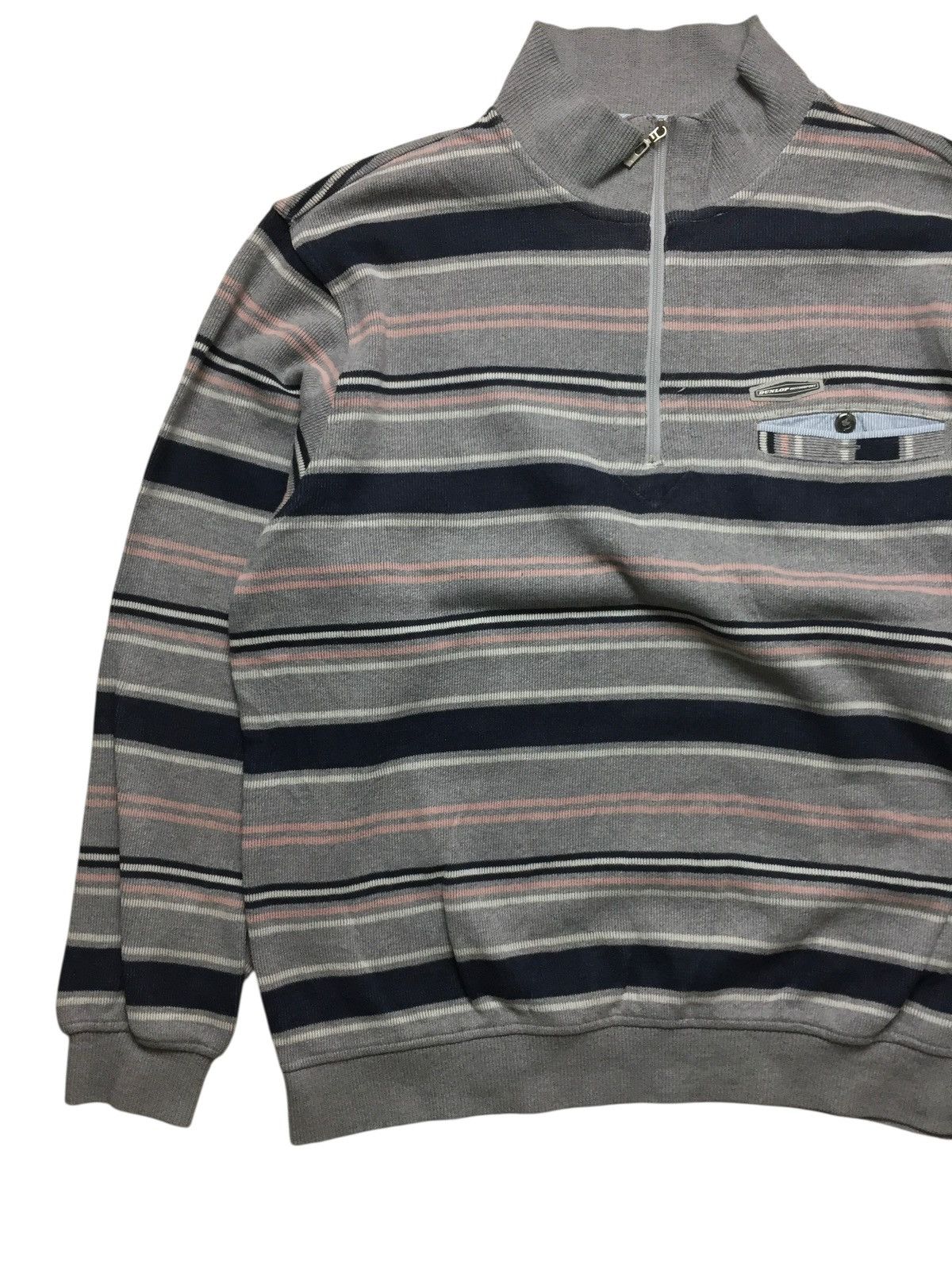 Dunlop Vintage Dunlop Half Zipper Sweatshirt Size US L / EU 52-54 / 3 - 2 Thumbnail