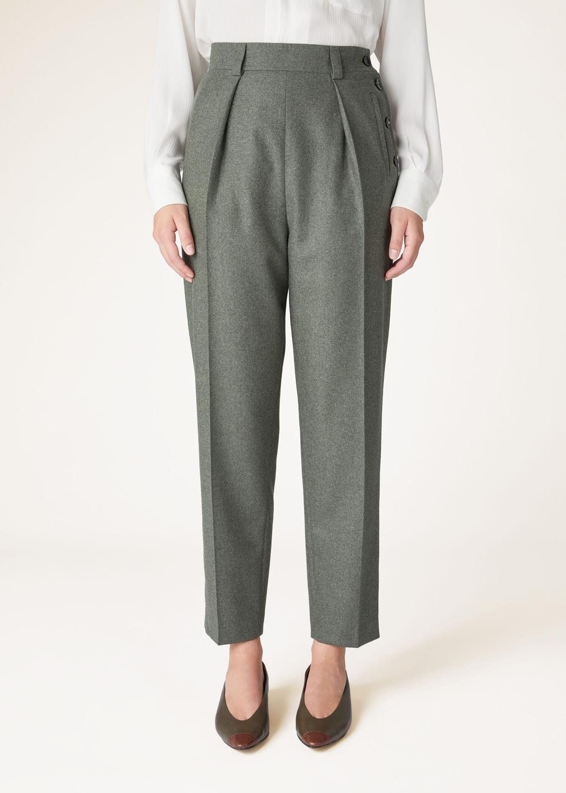 Loro Piana o1srvl11e0425 FAN7108 Alban Trouser in Green Size 28" / US 6 / IT 42 - 3 Thumbnail