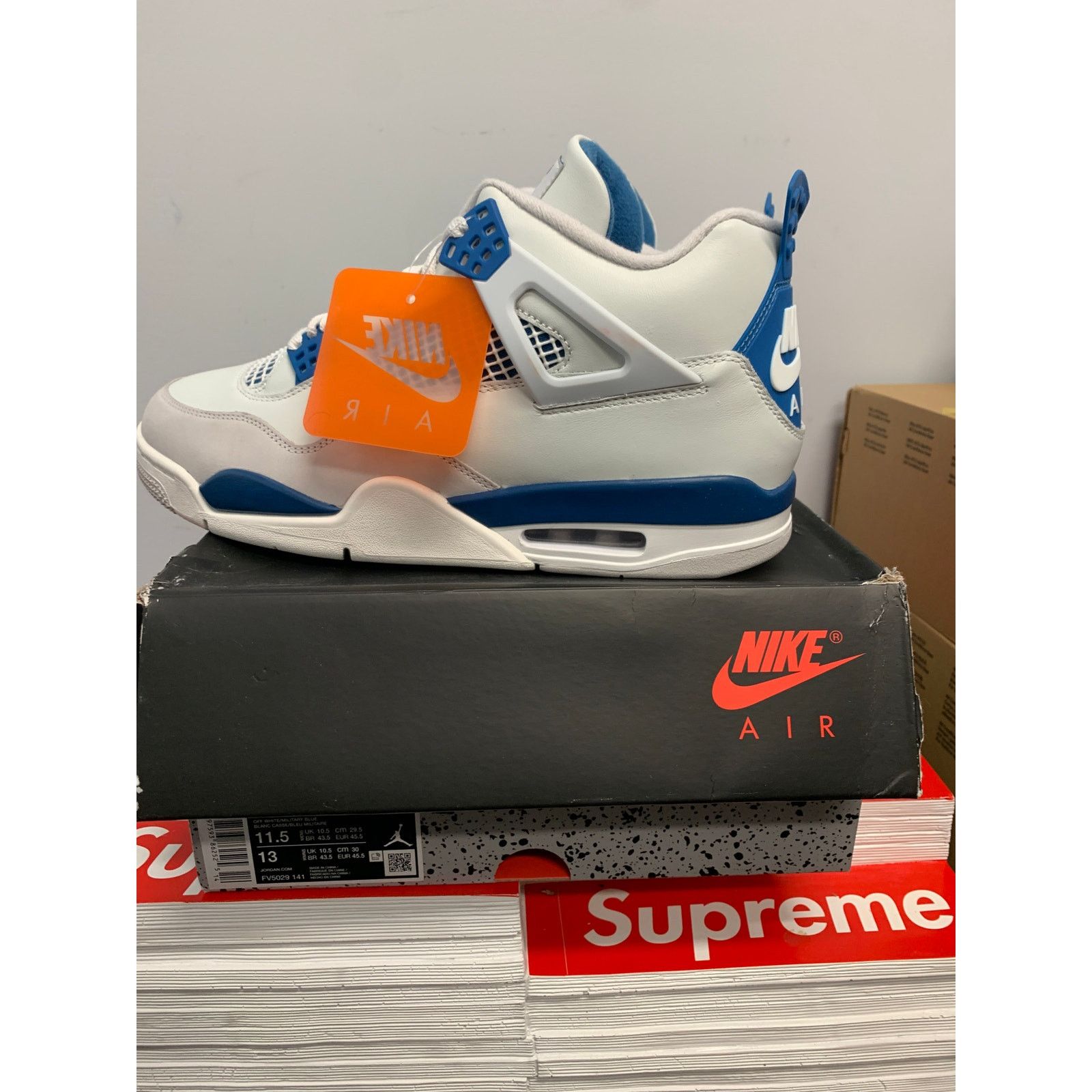 Nike Nike Air Jordan 4 Retro Military Blue 2024 Size 11.5 NEW Size US 11.5 / EU 44-45 - 3 Thumbnail