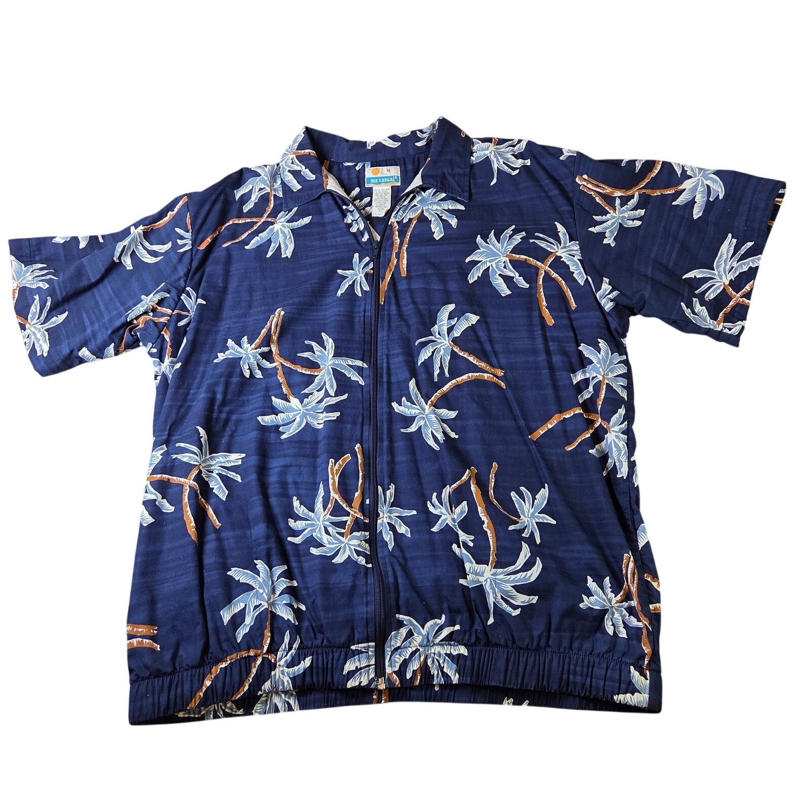 Vintage Mr. Casual XL Palm Tree Full Zip Shirt Jacket Size US XL / EU 56 / 4 - 1 Thumbnail