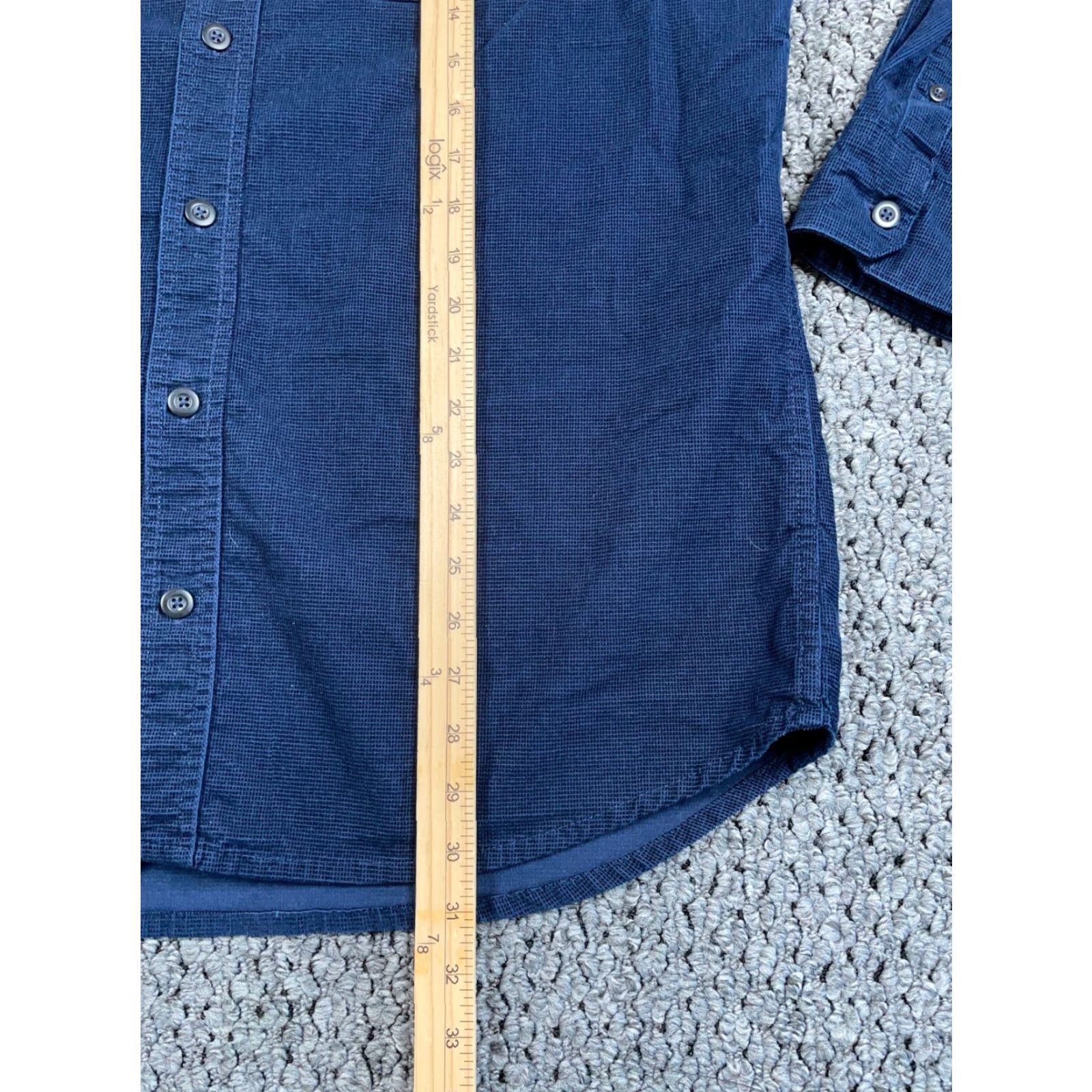 Eddie Bauer Eddie Bauer Shirt Corduroy Adult Large Dark Blue Relaxed Fit 90s Preppy Mens Shirt Size US L / EU 52-54 / 3 - 7 Thumbnail