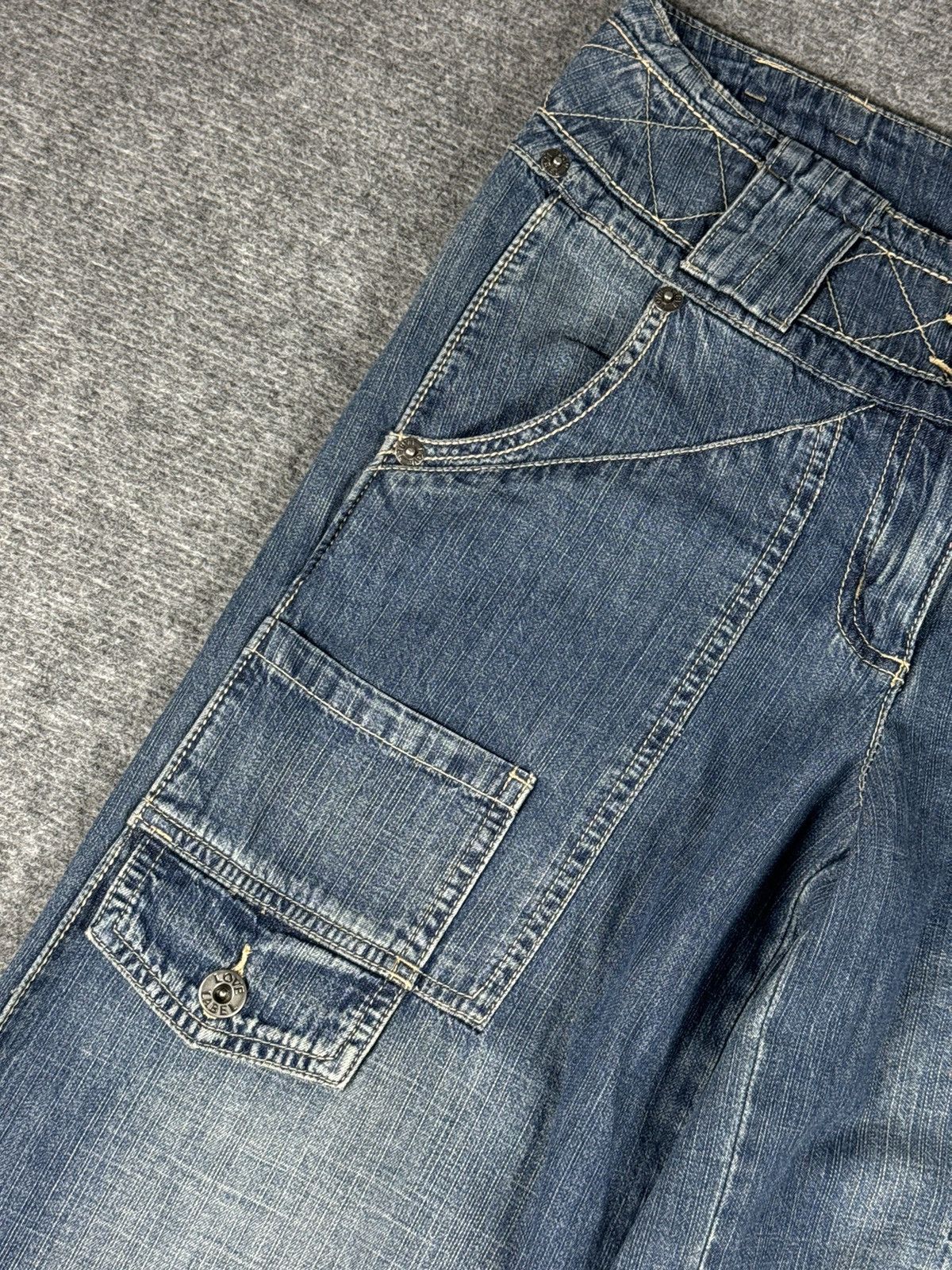 Japanese Brand Vintage Japanese brand Baggy denim y2k Size 35" - 8 Thumbnail