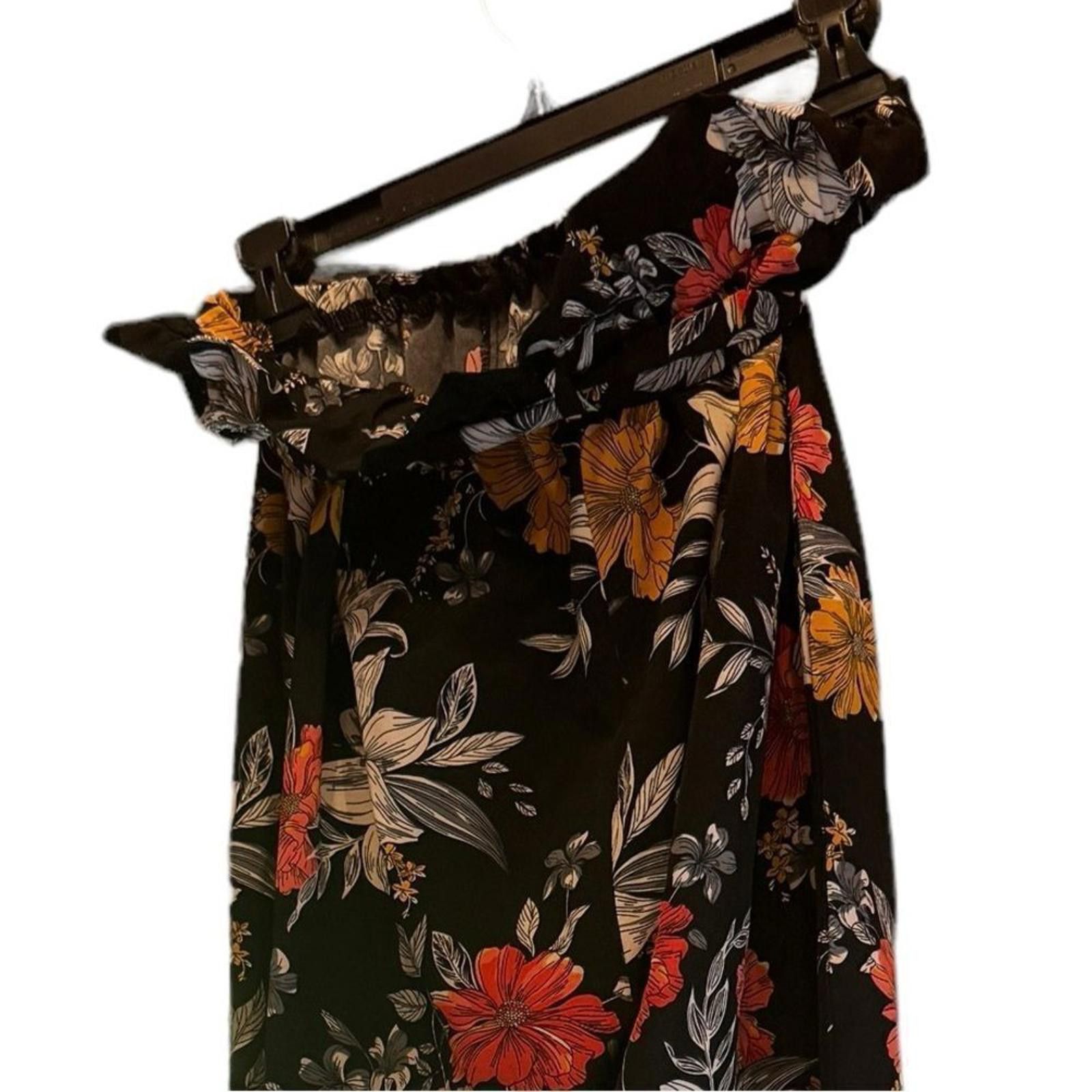 Shein SHEIN. Floral VCAY Wide Leg Pants Matching Belt. Size Small. Size 28" / US 6 / IT 42 - 11 Thumbnail
