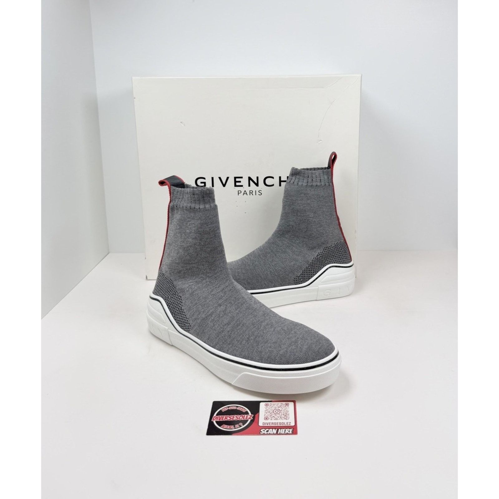 Givenchy Size 41EU/8US - Givenchy Grey Knit Fabric High NEW Size US 8 / EU 41 - 1 Thumbnail