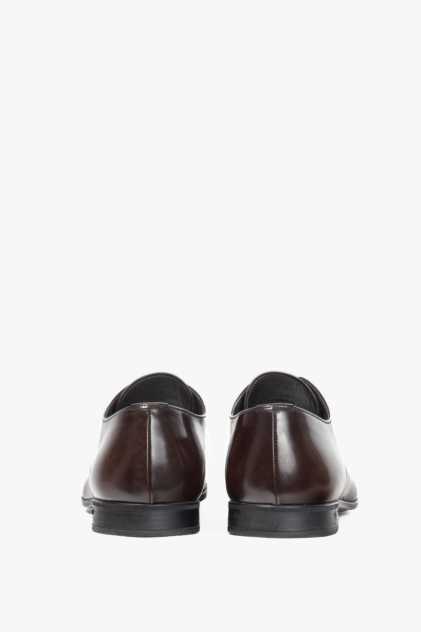 Prada Prada Brown Spazzolato Leather Lace-Up Derbies Size US 9 / EU 42 - 3 Thumbnail