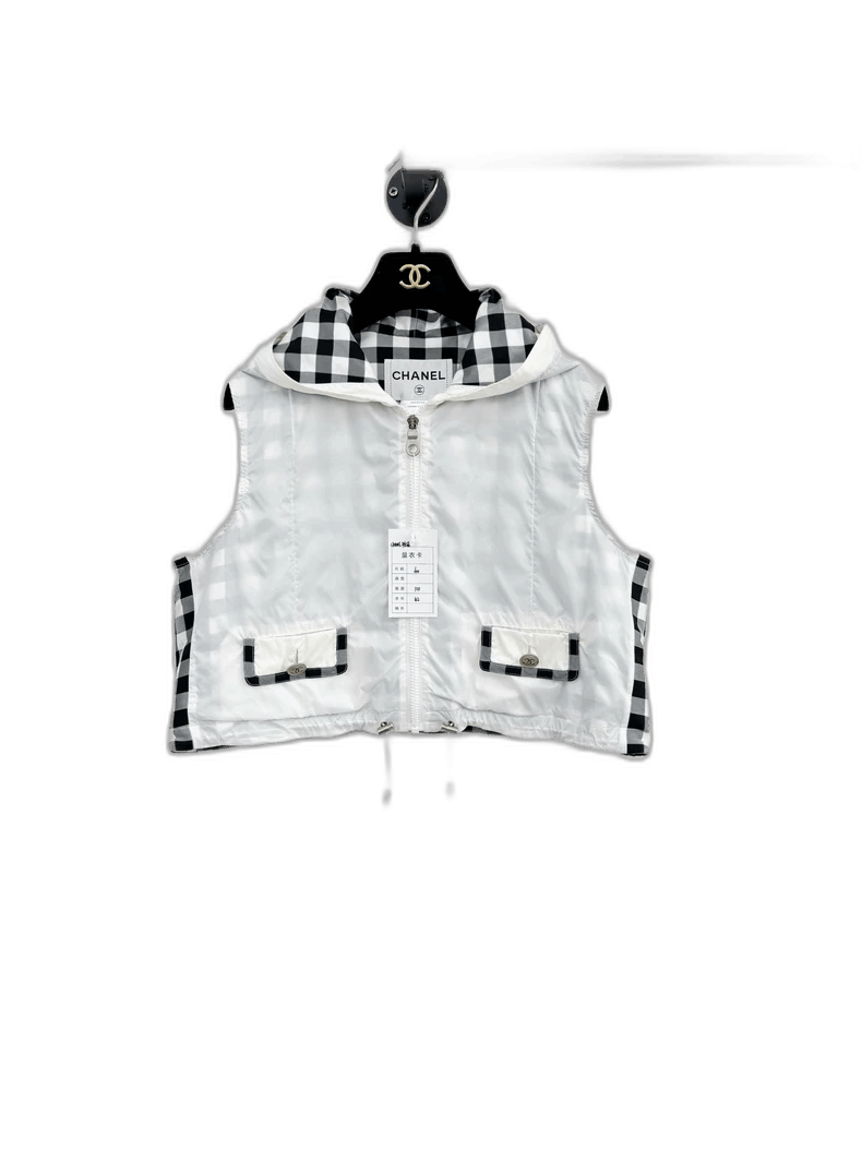 Chanel Chanel White Vest with Hood and Pockets Size L / US 10 / IT 46 - 1 Thumbnail
