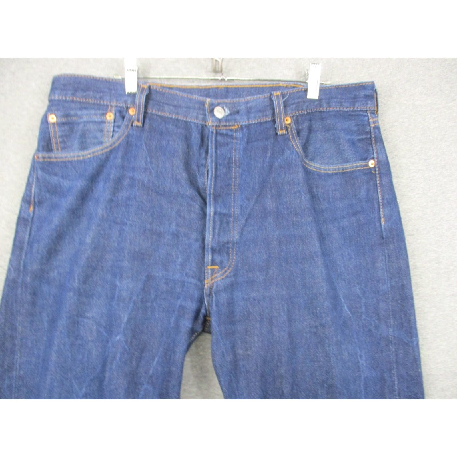 Levi's VINTAGE Levi's 501 XX Jeans Jeans 36x31 Men's Button Fly Blue Dark Wash Distressed Classic 5-Pocket Levi's 501 Series Mens Blue Dark Wash Jeans 36x31 Size US 36 / EU 52 - 2 Thumbnail