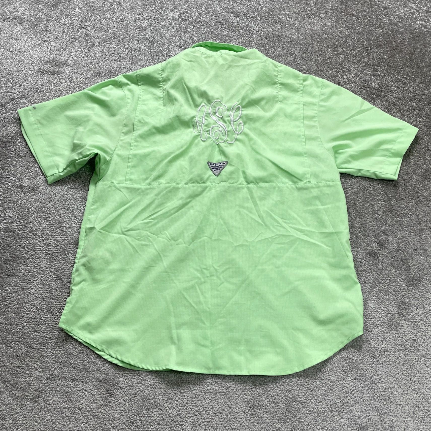 Vintage Columbia PFG Omni-Shade Tamiami Shirt Mens Small Green Short Sleeve Button-Down Size US S / EU 44-46 / 1 - 2 Thumbnail
