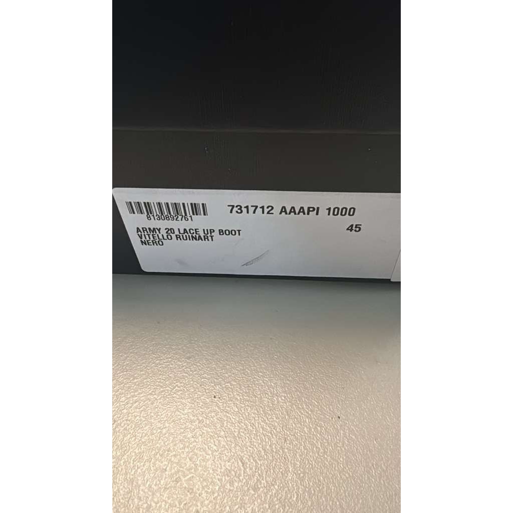 Saint Laurent Paris o1rshd1 Army 20 Lace Up Boots in Nero Size US 12 / EU 45 - 19 Thumbnail