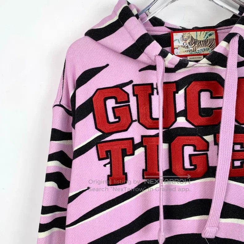 Gucci Gucci Colour-matched tiger pattern letter print cotton hoo Size S / US 4 / IT 40 - 3 Thumbnail