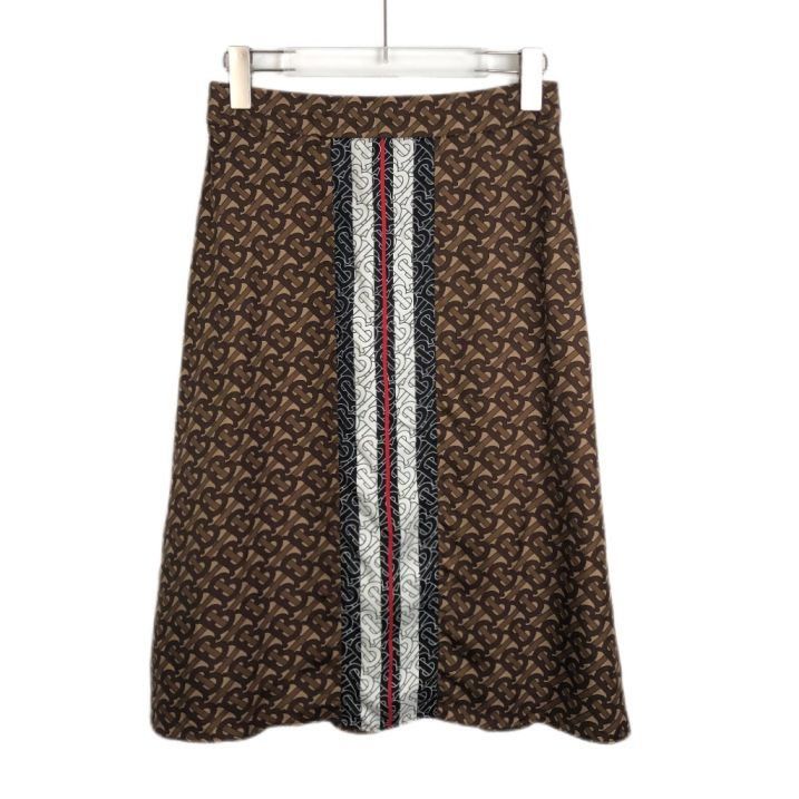 Burberry [Burberry] Striped Check Jacquard Midi Skirt 36/XS Size 36" / US 14 / IT 50 - 1 Thumbnail