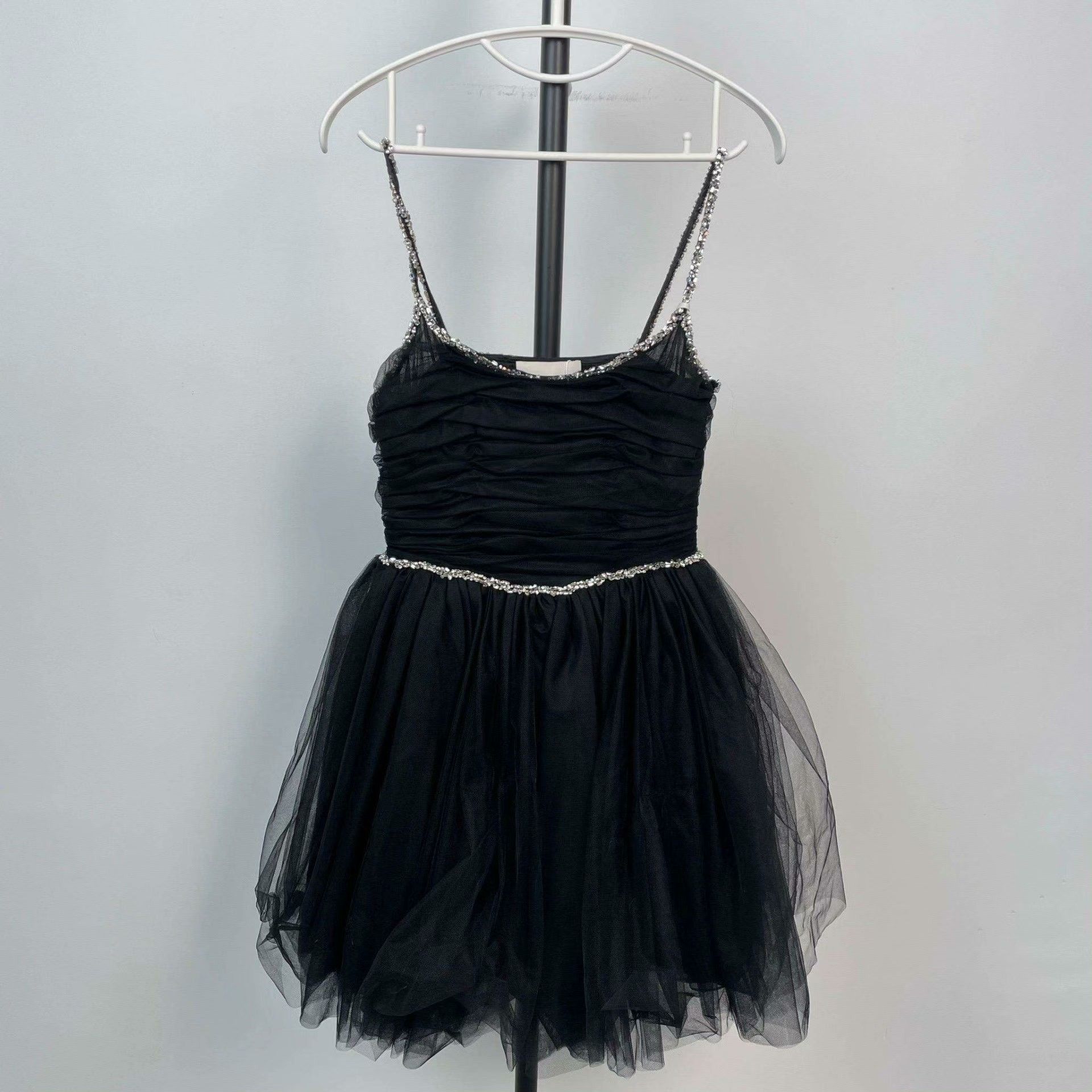 miu miu black and white dress Miu Miu Black Short-Sleeved Mini Dress with White Trim and Bow Detail –  Sellier main image 0