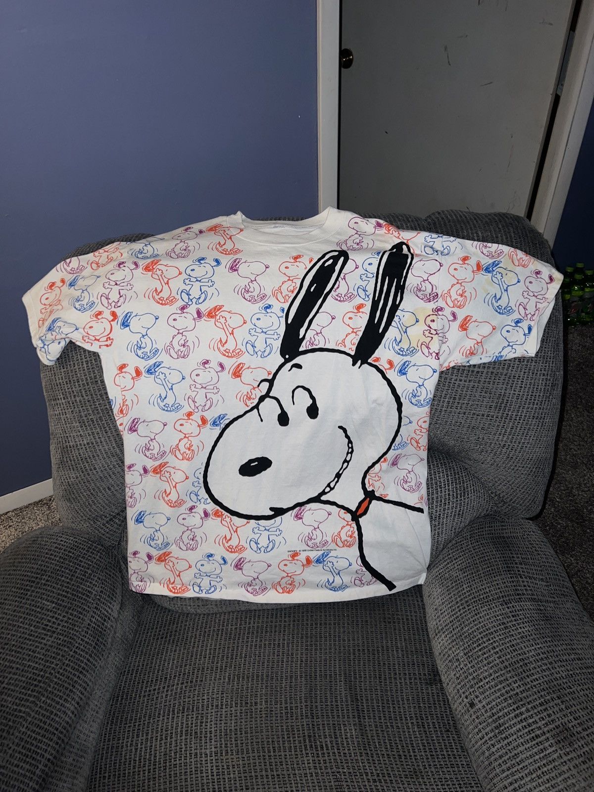 Peanuts Peanuts Snoopy United Feature Syndicate All-Over Tee Size US L / EU 52-54 / 3 - 1 Thumbnail