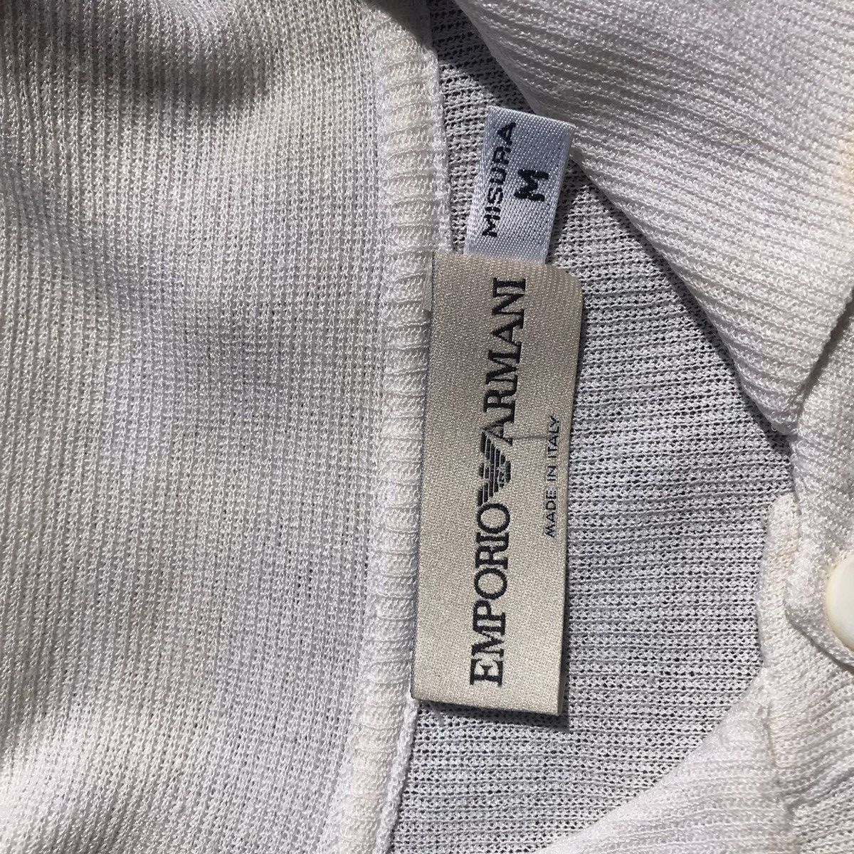 Emporio Armani × Vintage Vintage Emporio Armani White Knitted Size M Misura M Size US M / EU 48-50 / 2 - 11 Thumbnail