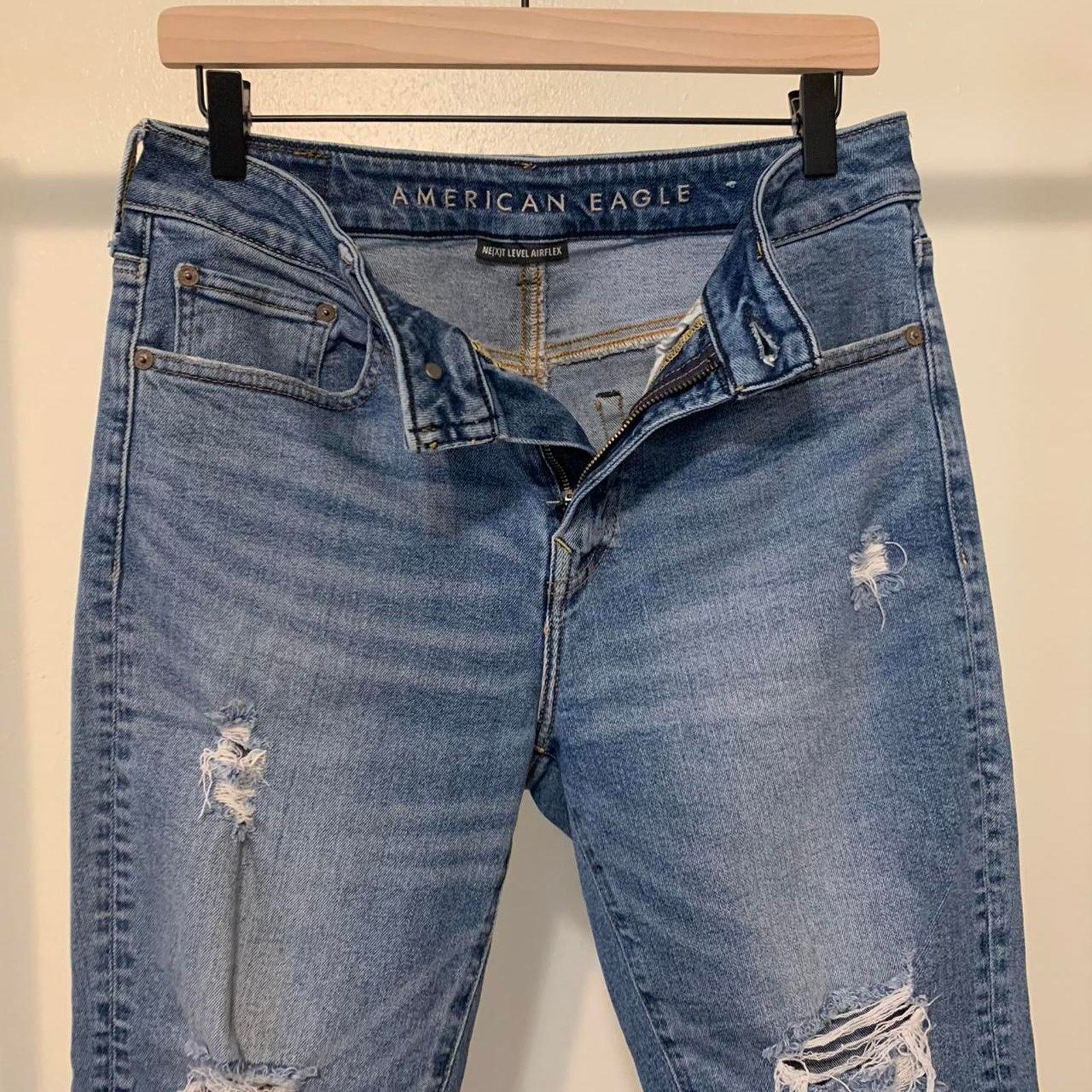 American Eagle Outfitters American Eagle Ripped Jeans Size US 32 / EU 48 - 4 Thumbnail