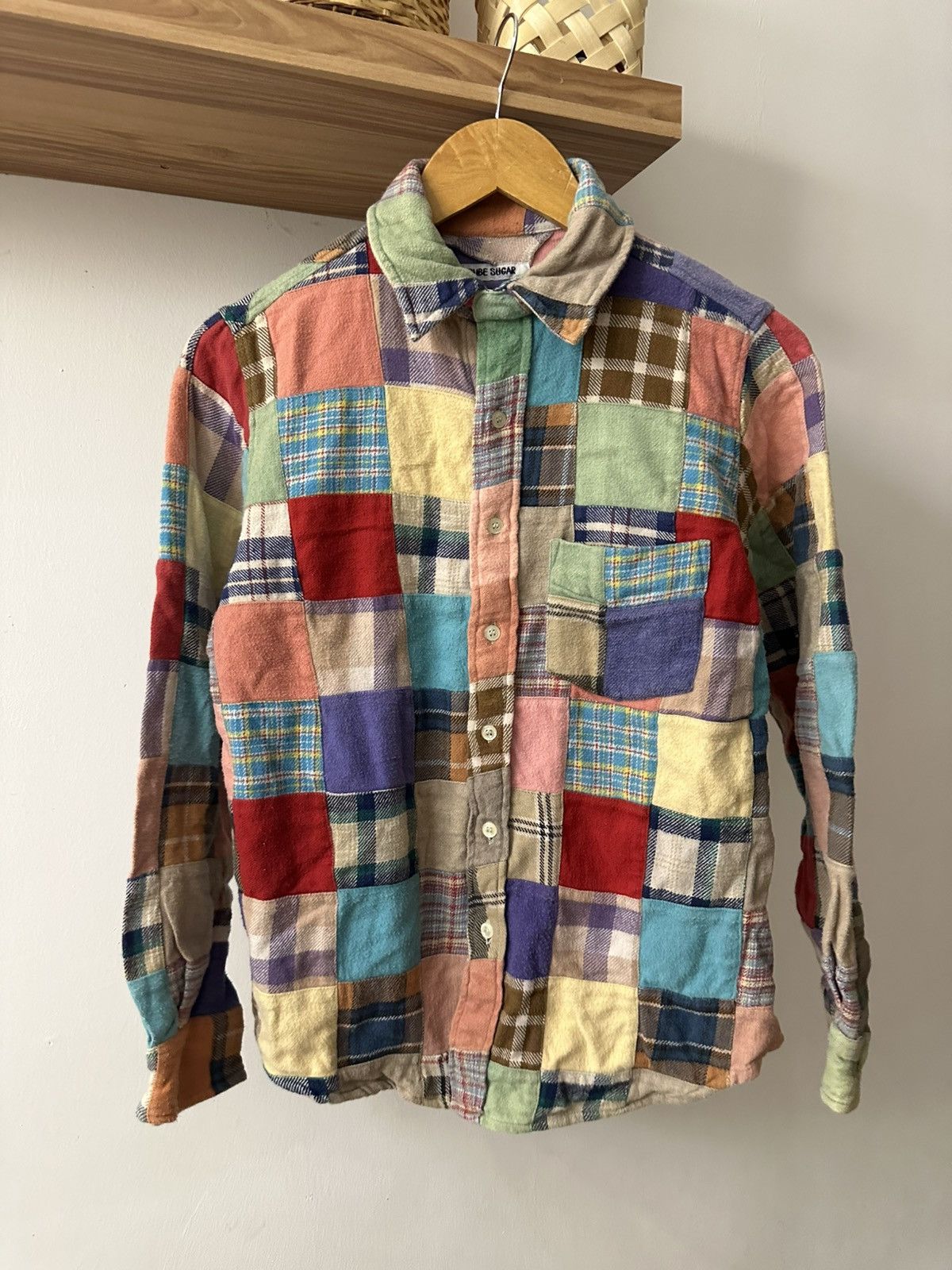 Japanese Brand × Sugar Cane Cube Sugar Japan Patchwork Single Pocket Button Up Shirt Size US M / EU 48-50 / 2 - 3 Thumbnail