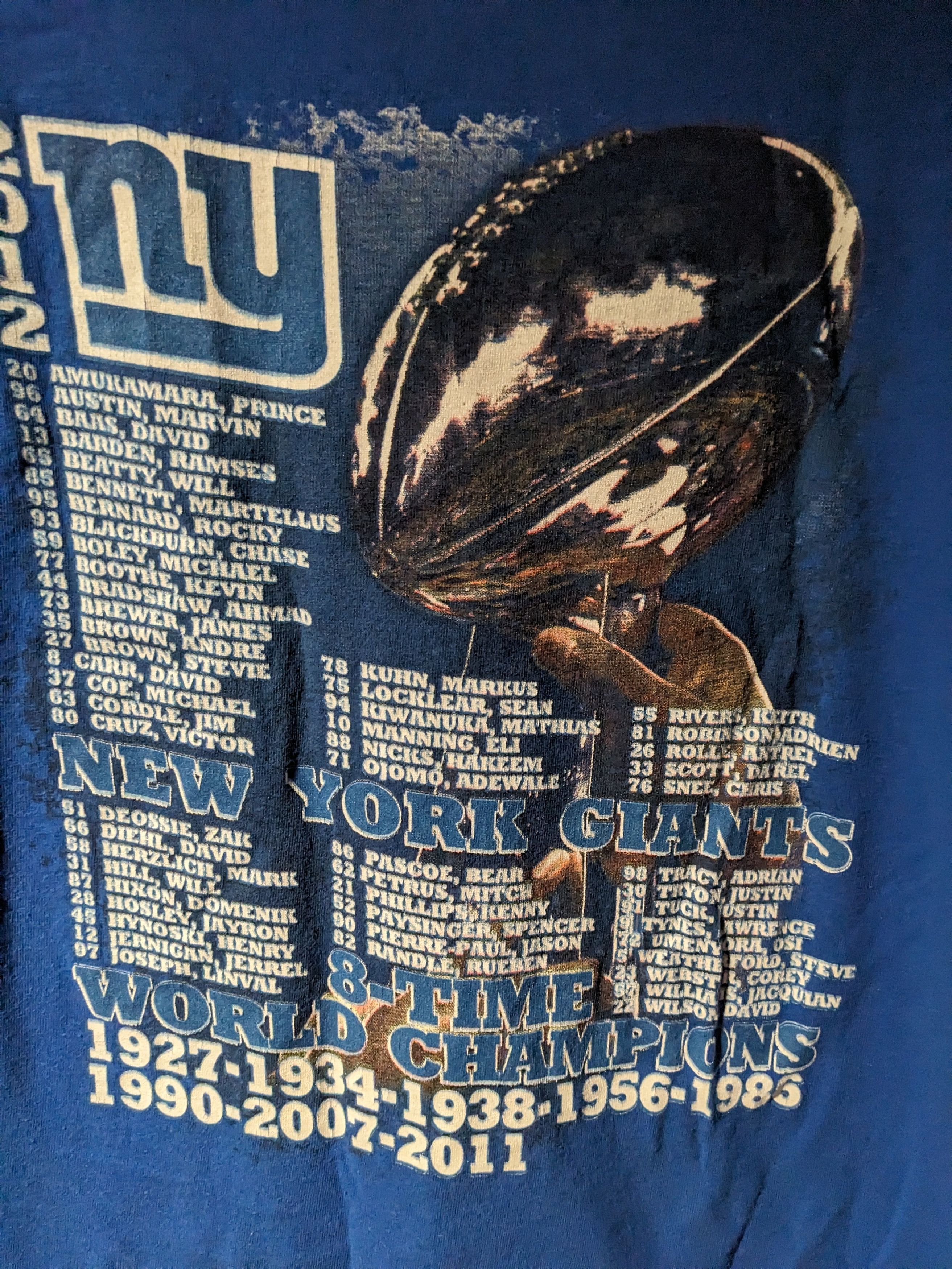 NFL × Vintage Vintage 2012 New York Giants NFL Football World T-Shirt Size US XL / EU 56 / 4 - 2 Thumbnail