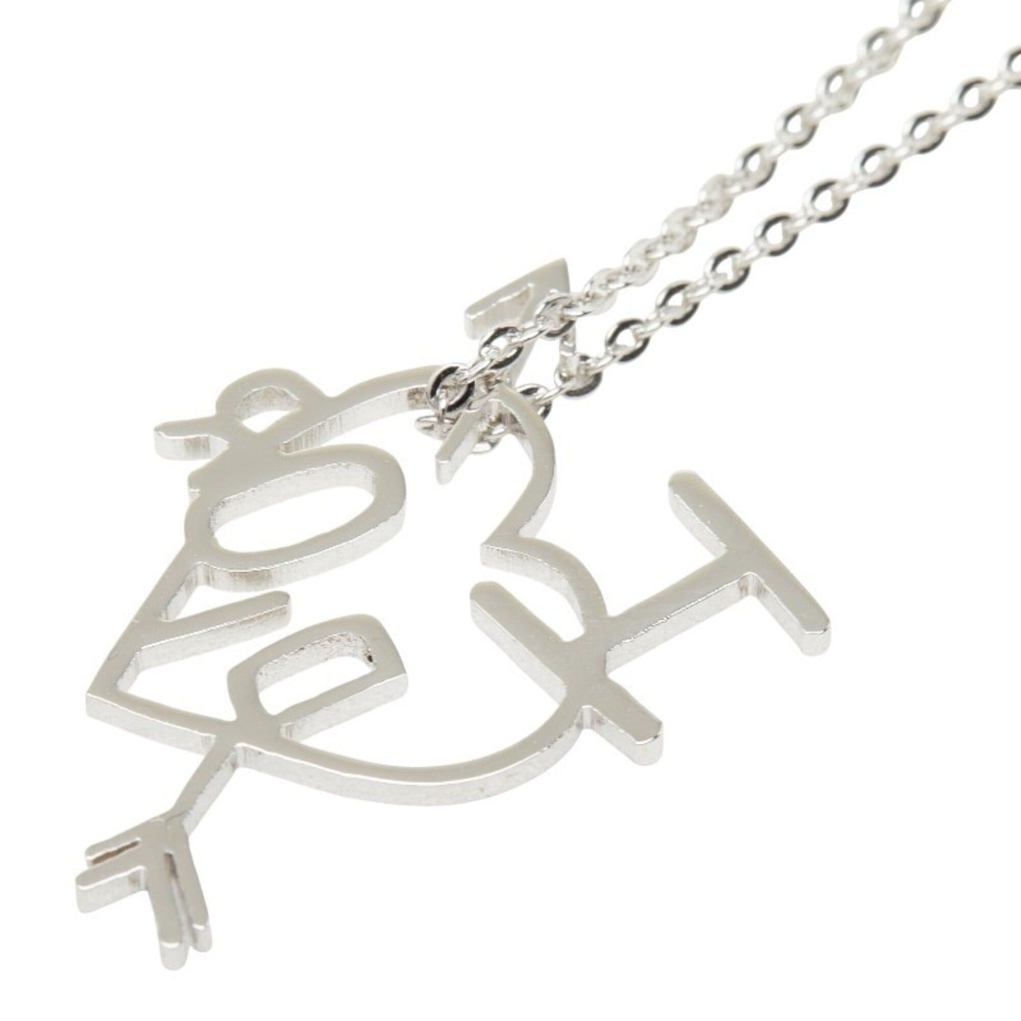 Dior Christian Dior Dior I LOVE DIOR Heart Arrow Necklace Silver Metal Women's Size ONE SIZE - 1 Thumbnail