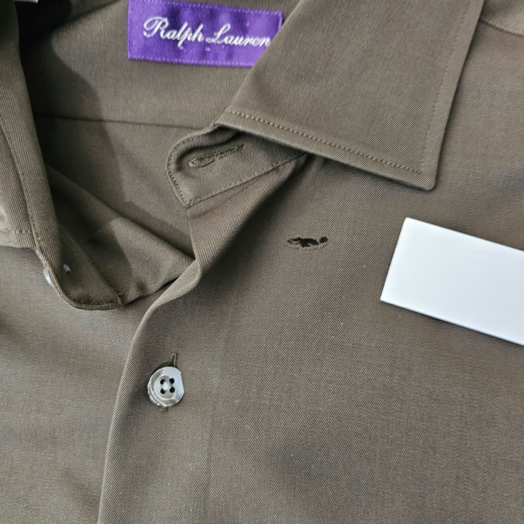 Ralph Lauren Purple Label VINTAGE Ralph Lauren Purple Label Button-Up Shirt Wool Size L Olive Green Business Casual Mens Size US L / EU 52-54 / 3 - 7 Thumbnail