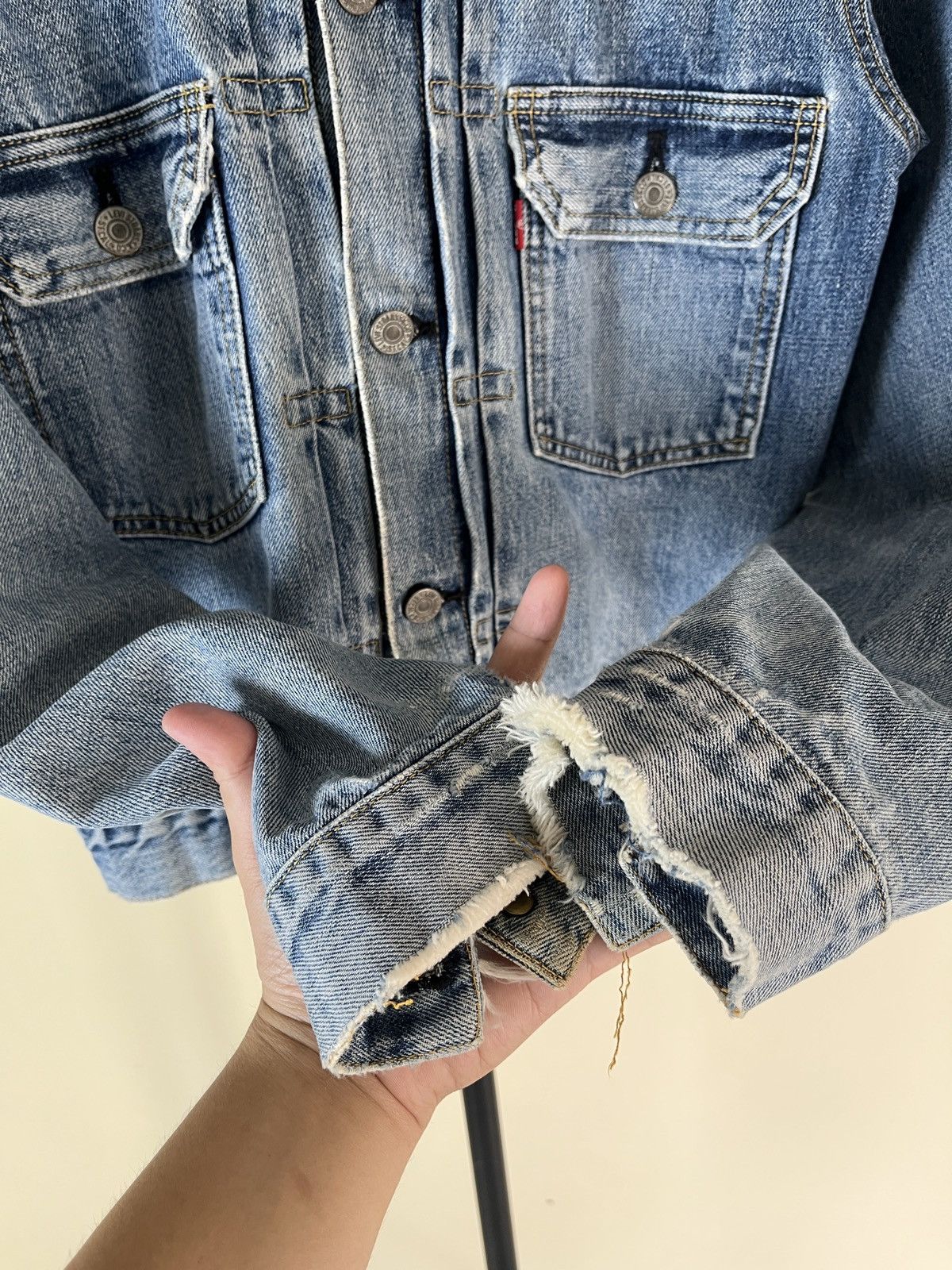 Levi's 90’s Japan Levi’s Type 2 Distressed Denim Jacket Size US M / EU 48-50 / 2 - 6 Thumbnail