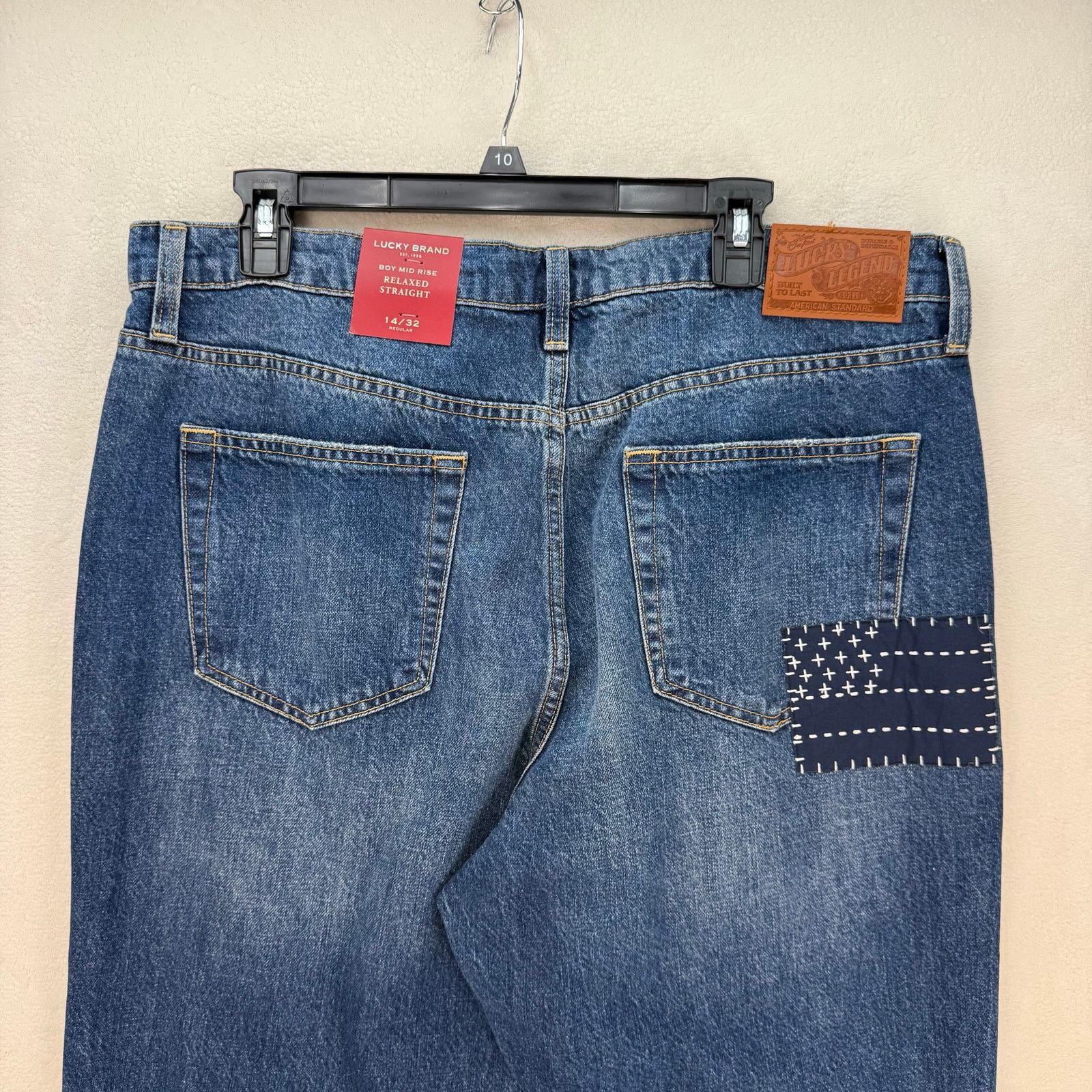 Lucky Brand LUCKY BRAND LEGEND SERIES WOMEN'S 14/32R BOY MID RISE RELAX Size 36" / US 14 / IT 50 - 6 Thumbnail