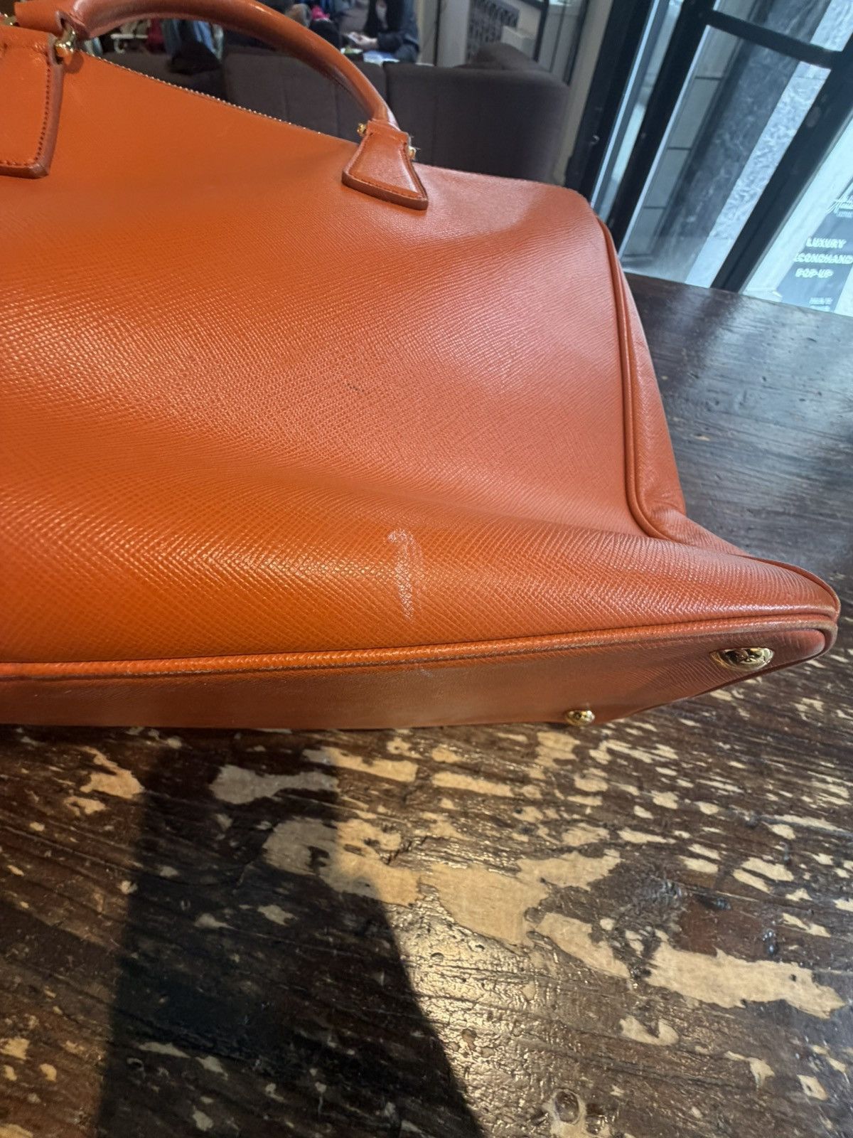 Prada Prada Galleria Saffiano Leather Tote – Papaya ✨ Size ONE SIZE - 6 Thumbnail