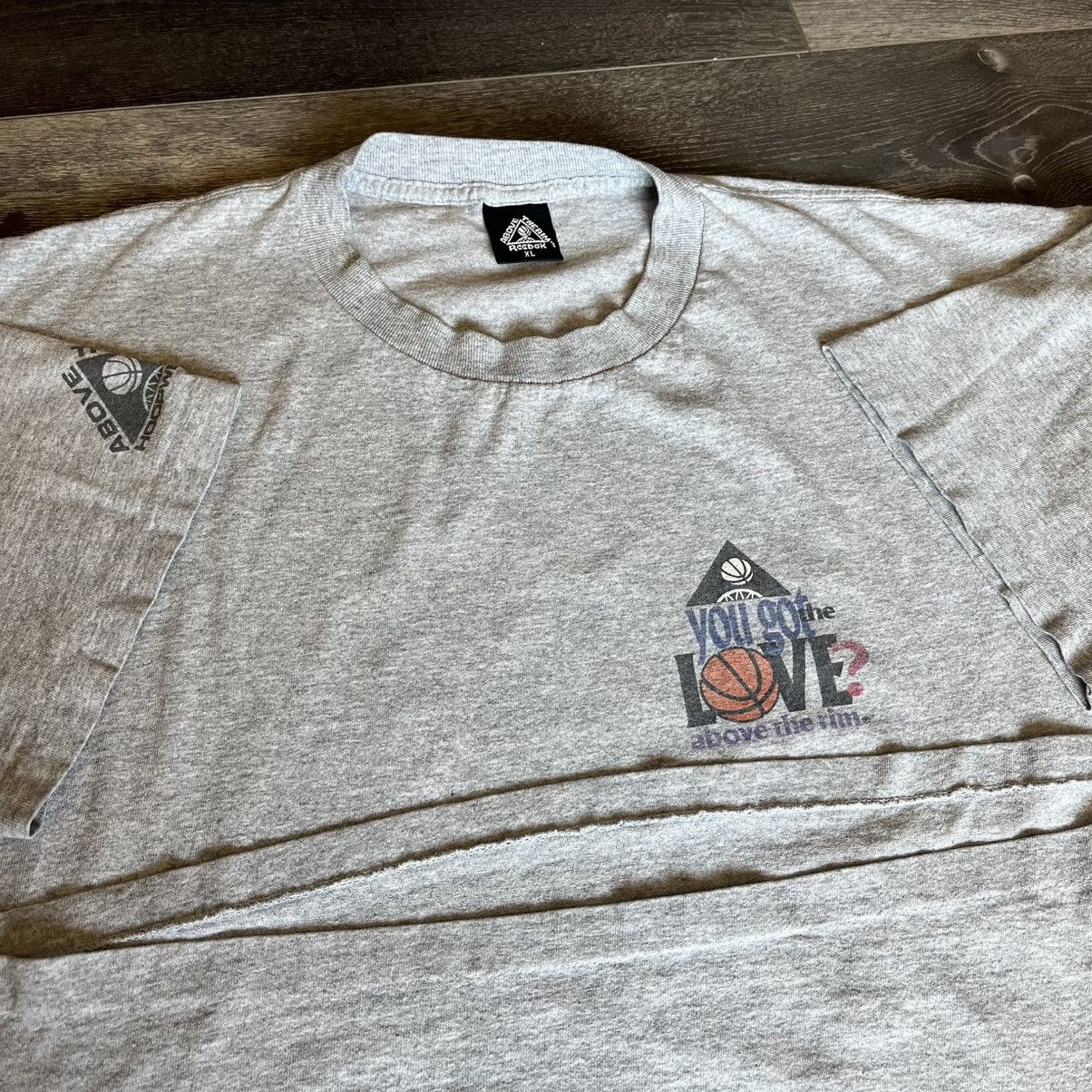 Reebok Vintage 1990s Above the Rim You got the Love? Basketball Tee Size US XL / EU 56 / 4 - 8 Thumbnail