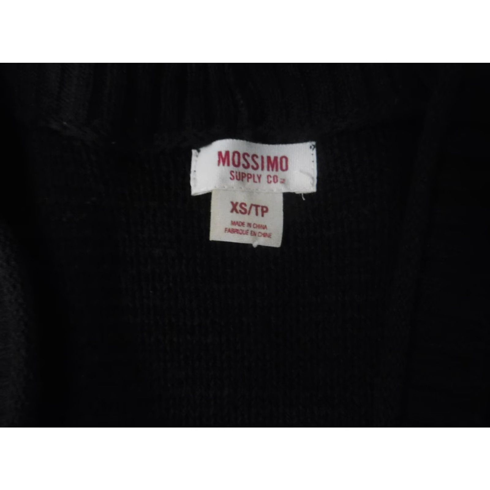 Mossimo Mossimo Womens Sweater Cardigan XS Black Open Chest Mock Neck Short Sleeve Zip Button Knit Polyester Cable Knit Regular Size Type Regular Womens Size XS / US 0-2 / IT 36-38 - 5 Thumbnail