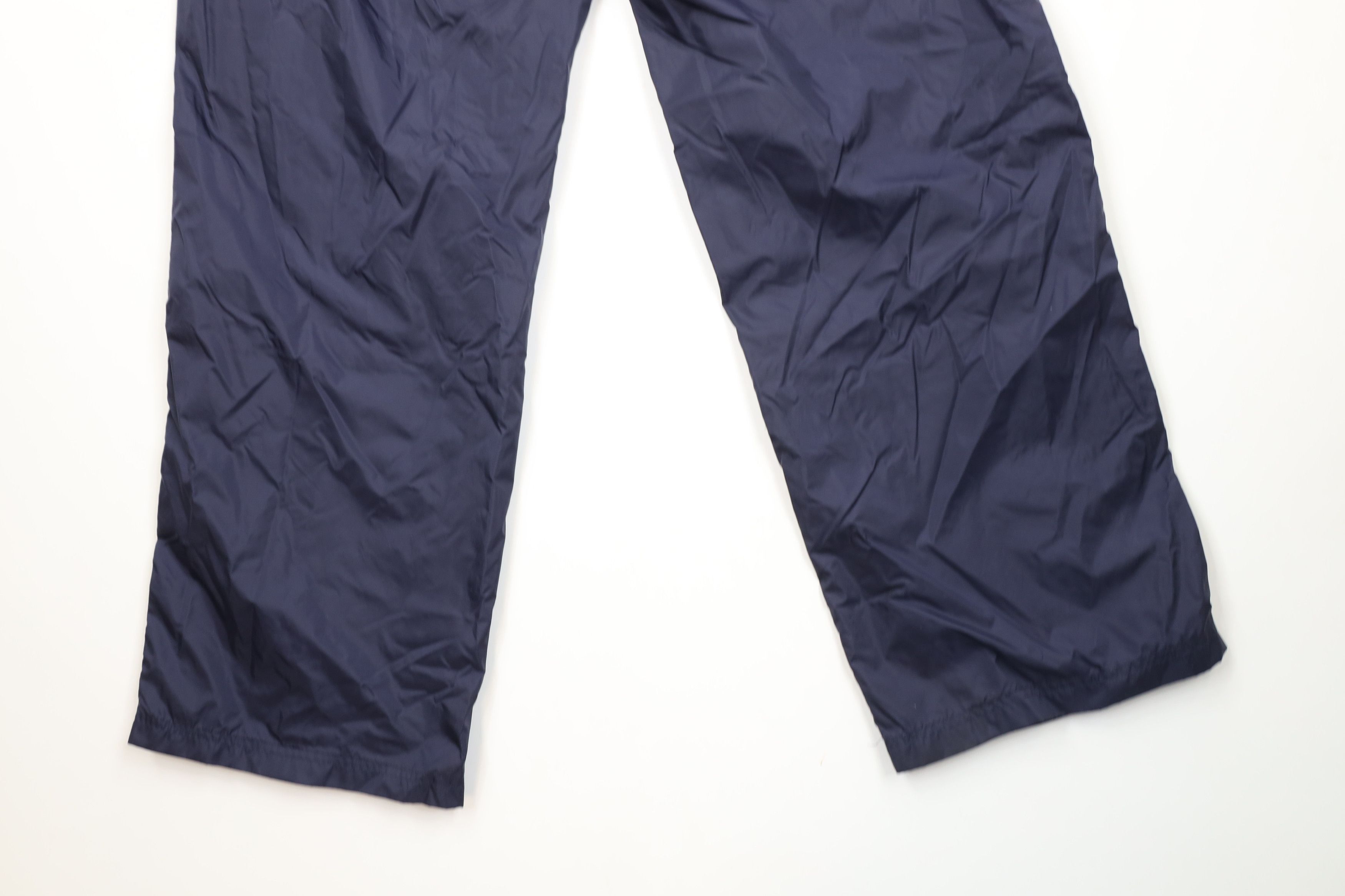 Reebok × Vintage Vintage 90s Reebok Wide Leg Windbreaker Pants Navy Blue Size US 38 / EU 54 - 13 Thumbnail