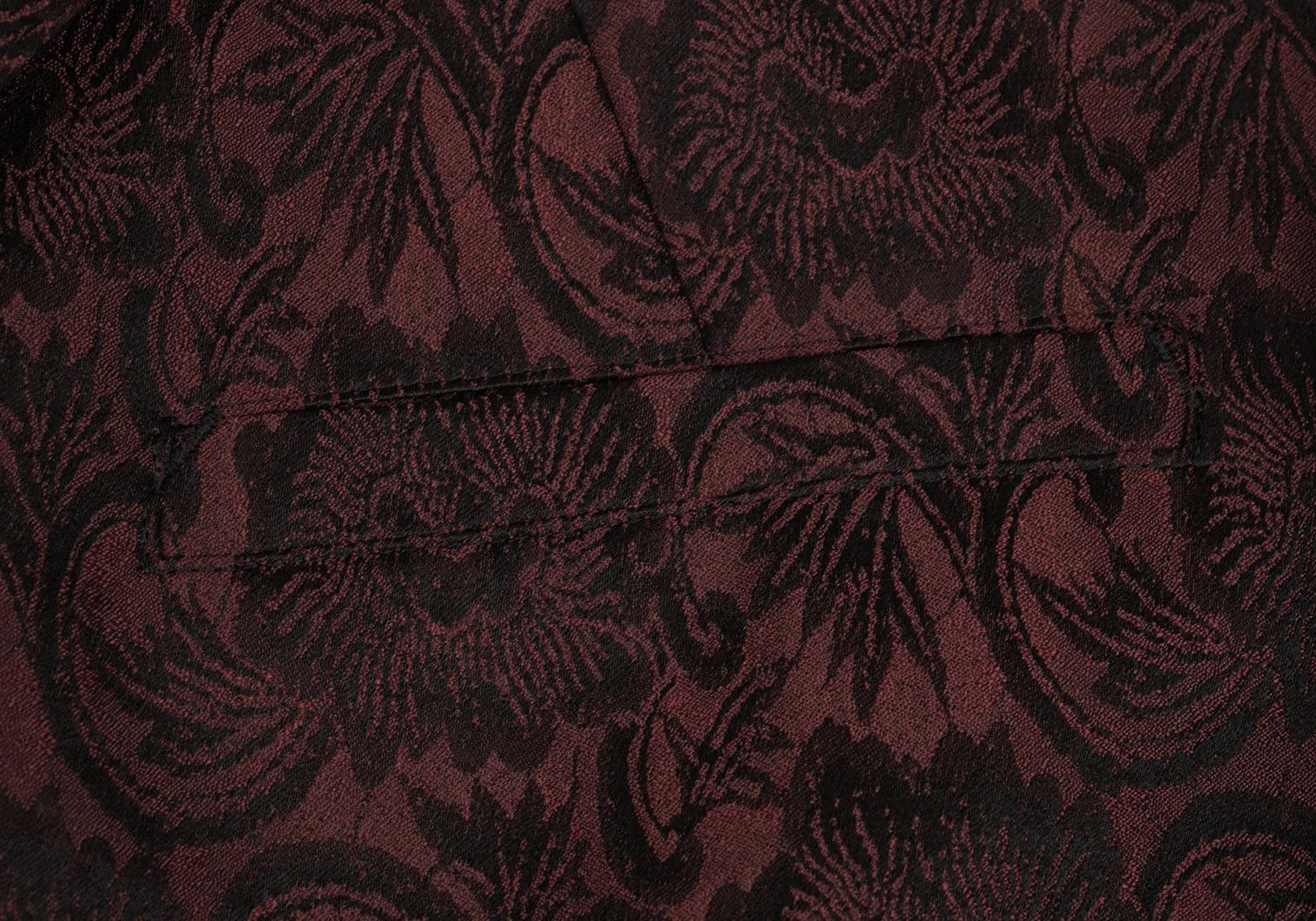 Jean Paul Gaultier Damask Jacquard 4B Jacket in Wine Size 48 Size US M / EU 48-50 / 2 - 6 Thumbnail