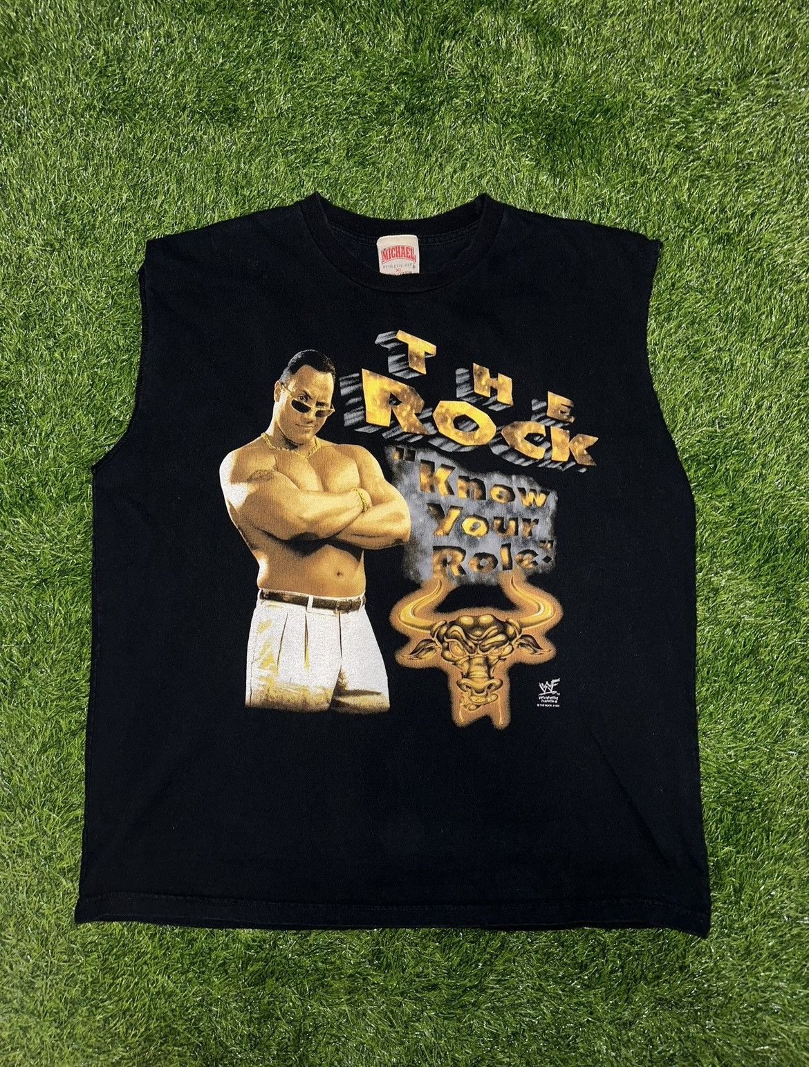 Vintage Vintage Wwf The Rock Tank Top Size XL Size US XL / EU 56 / 4 - 1 Thumbnail